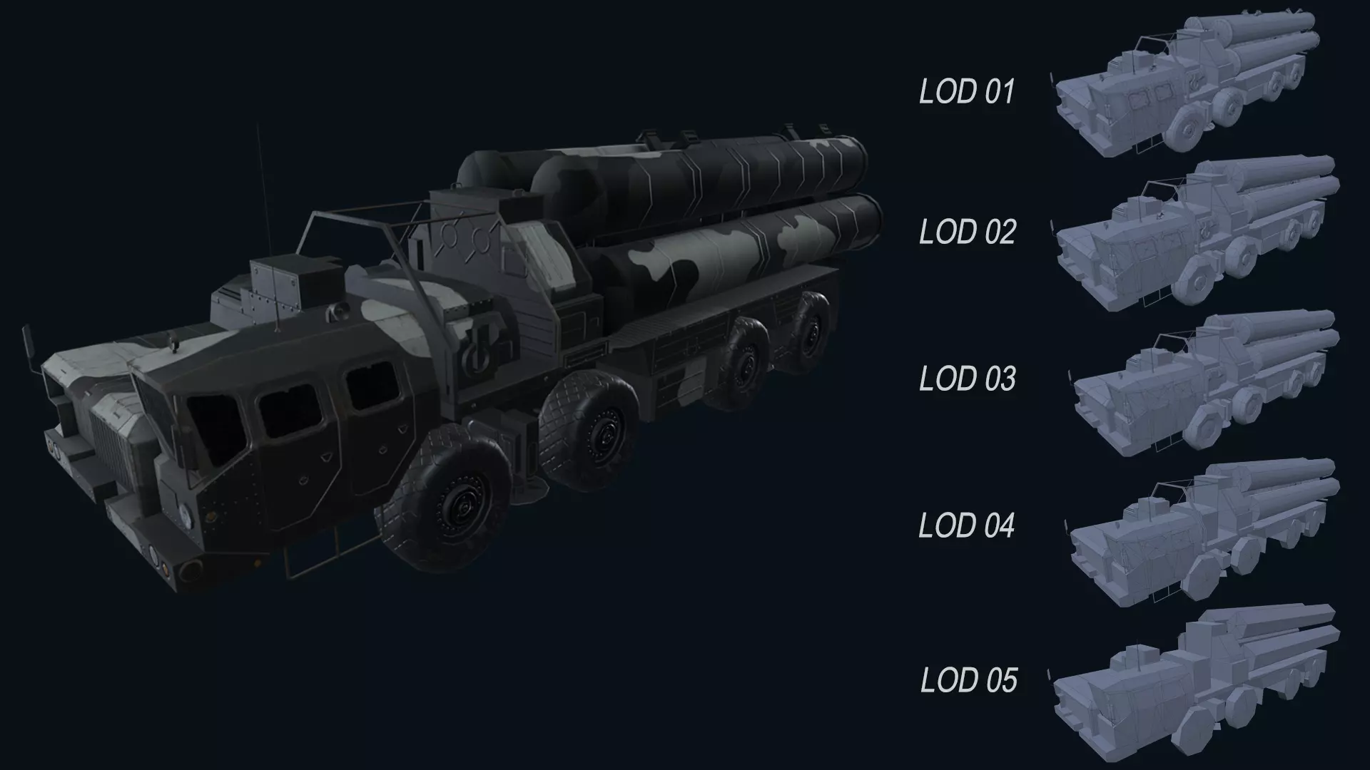 Asset - Army - S300 - 3D MODEL Low-poly Low-poly 3D model_0