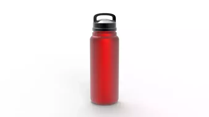 Metallic Thermo Bottle Mockup Realistic Product Design