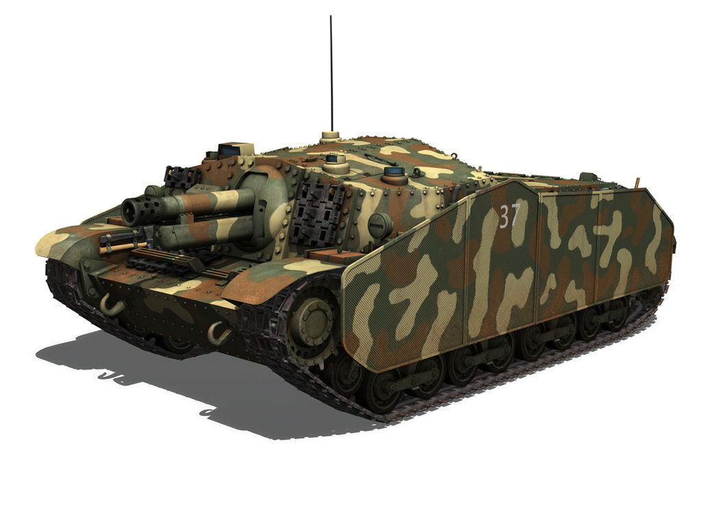 43M Zrinyi II - Hungarian Assault Gun - 3rd Battery 37 3D model_1