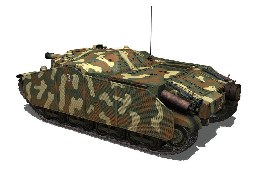 43M Zrinyi II - Hungarian Assault Gun - 3rd Battery 37 3D model_2
