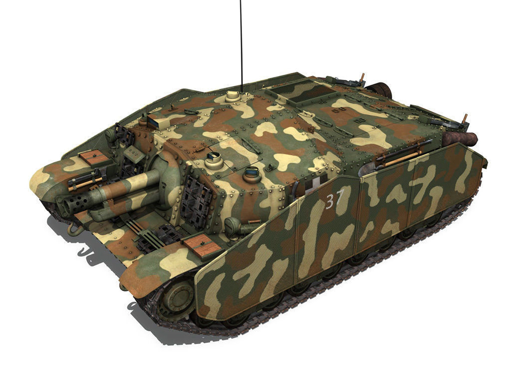 43M Zrinyi II - Hungarian Assault Gun - 3rd Battery 37 3D model_3