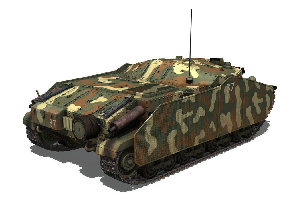 43M Zrinyi II - Hungarian Assault Gun - 3rd Battery 37 3D model_5