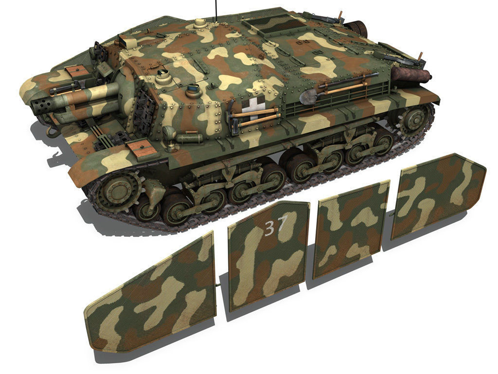 43M Zrinyi II - Hungarian Assault Gun - 3rd Battery 37 3D model_8