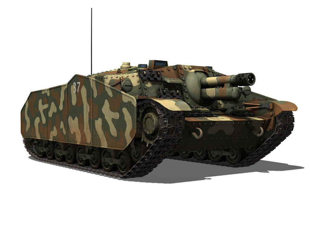 43M Zrinyi II - Hungarian Assault Gun - 3rd Battery 37 3D model_7