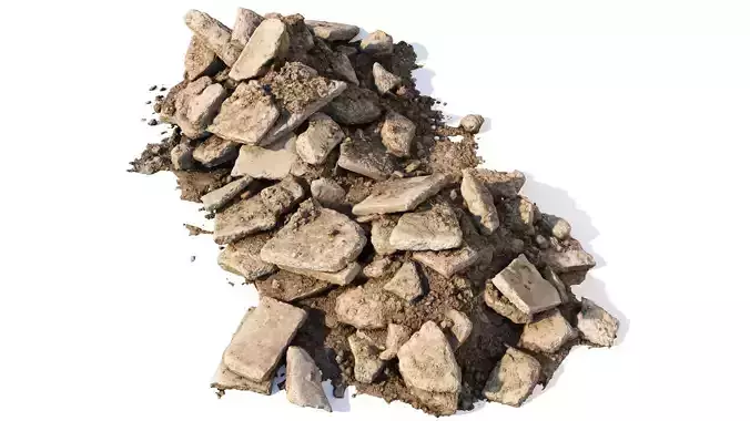 Heap of ruins 04 3D model