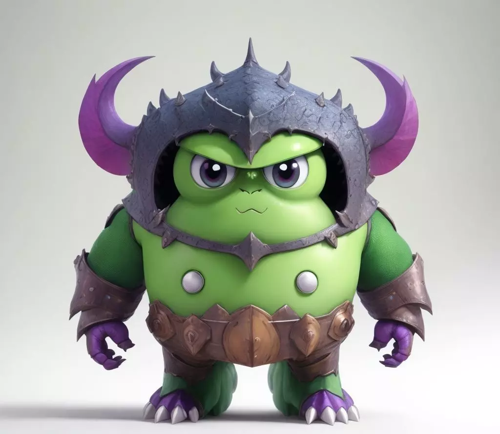  green armor monster  3D model_0