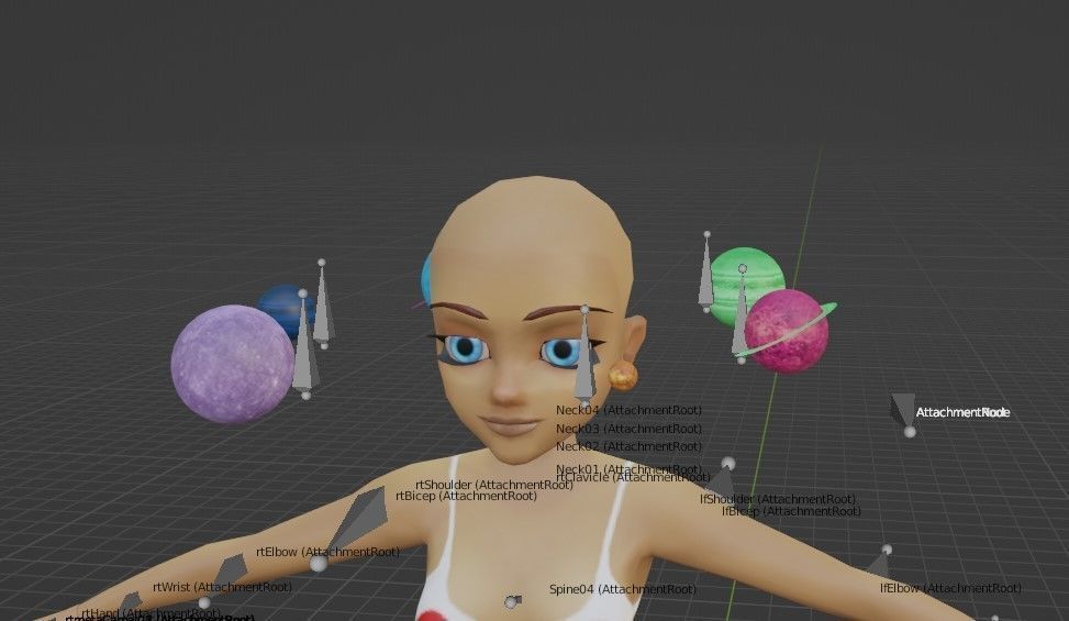 Animated Bouncing Planets Accessory for IMVU Low-poly 3D model_3