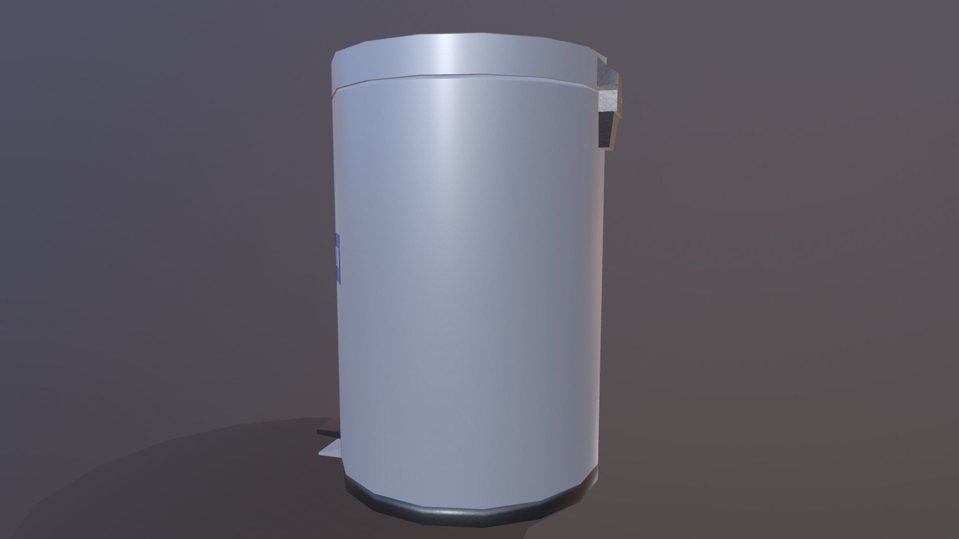 Waste Bin Low-poly 3D model_3