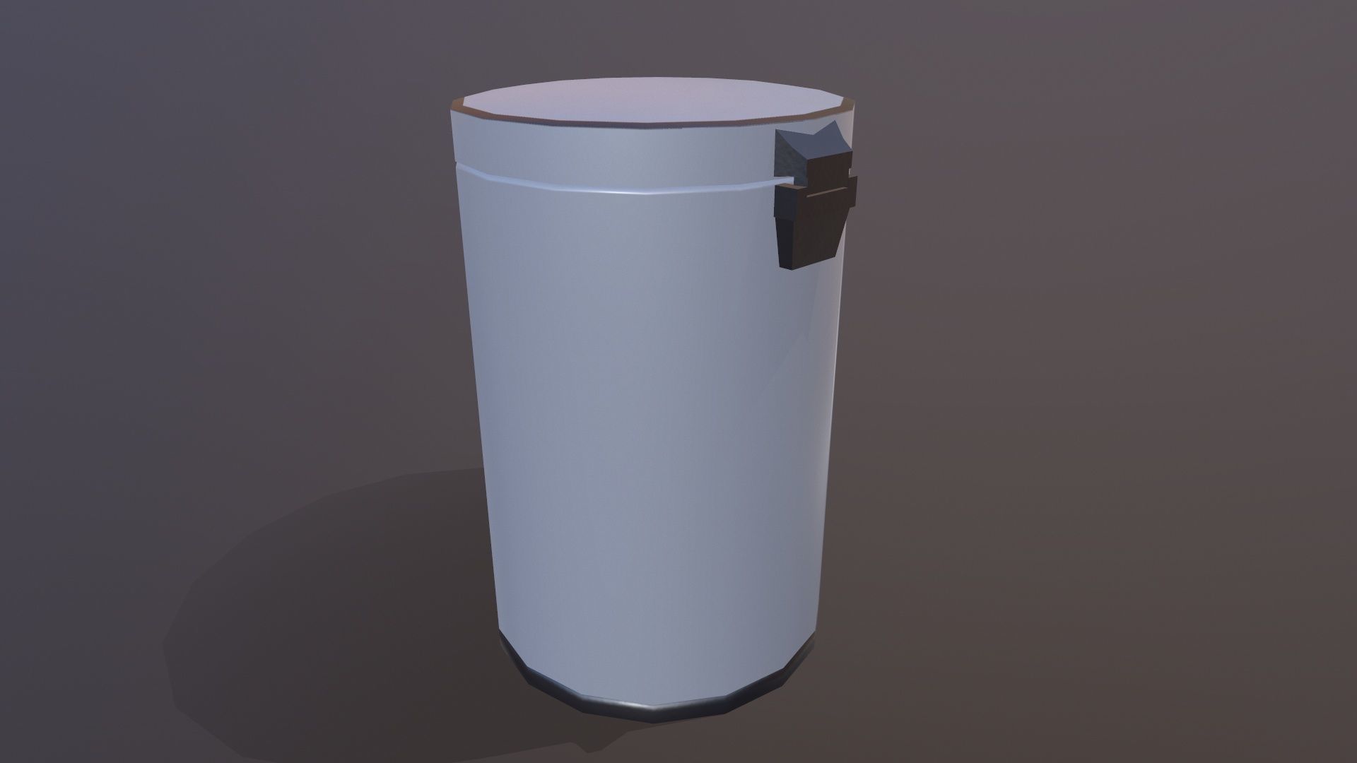 Waste Bin Low-poly 3D model_6