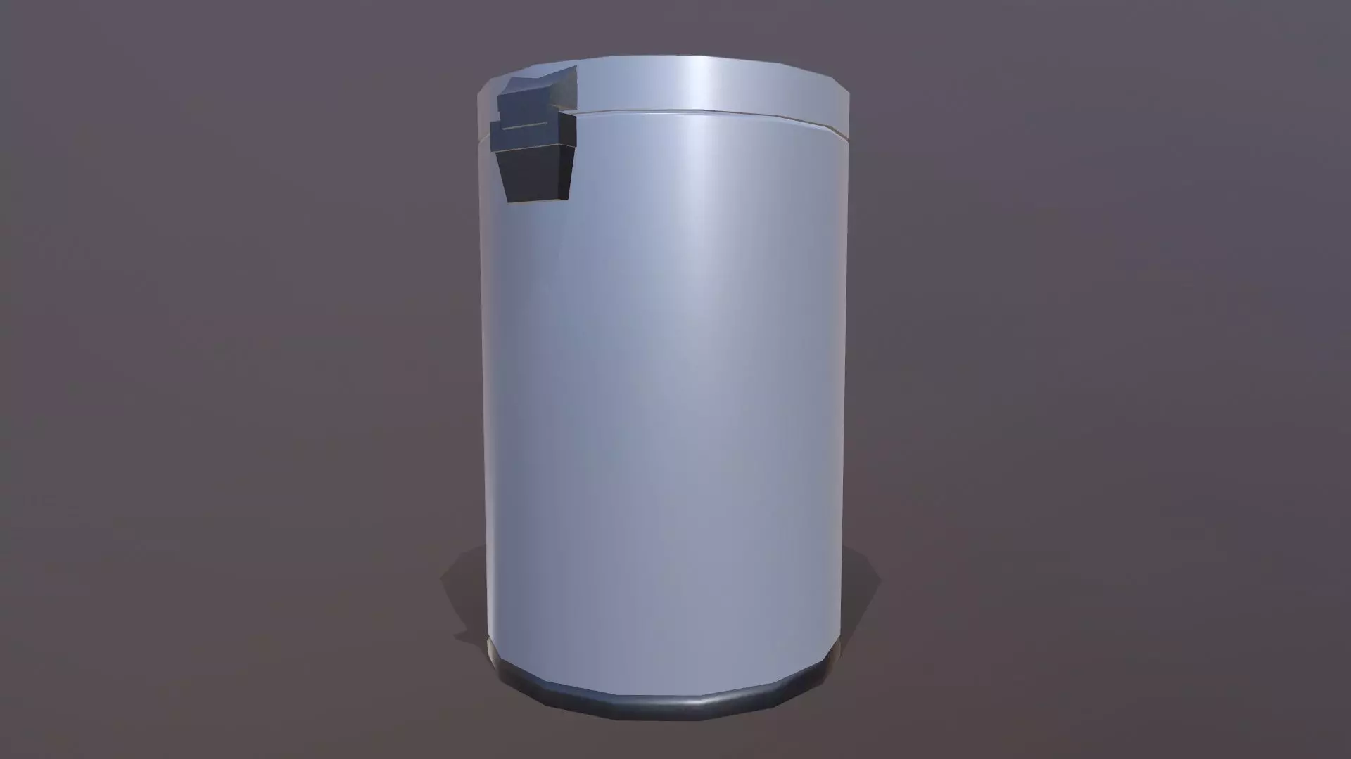 Waste Bin Low-poly 3D model_0