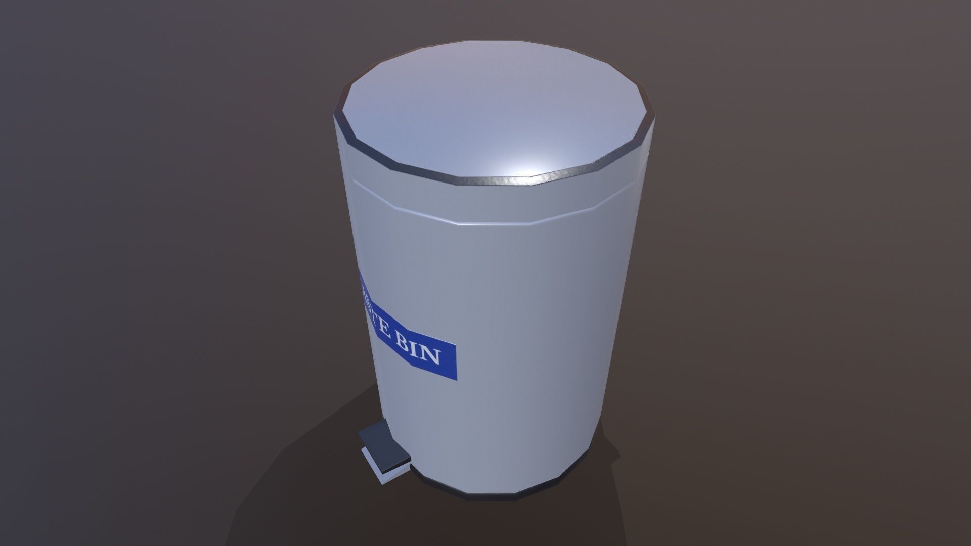 Waste Bin Low-poly 3D model_5