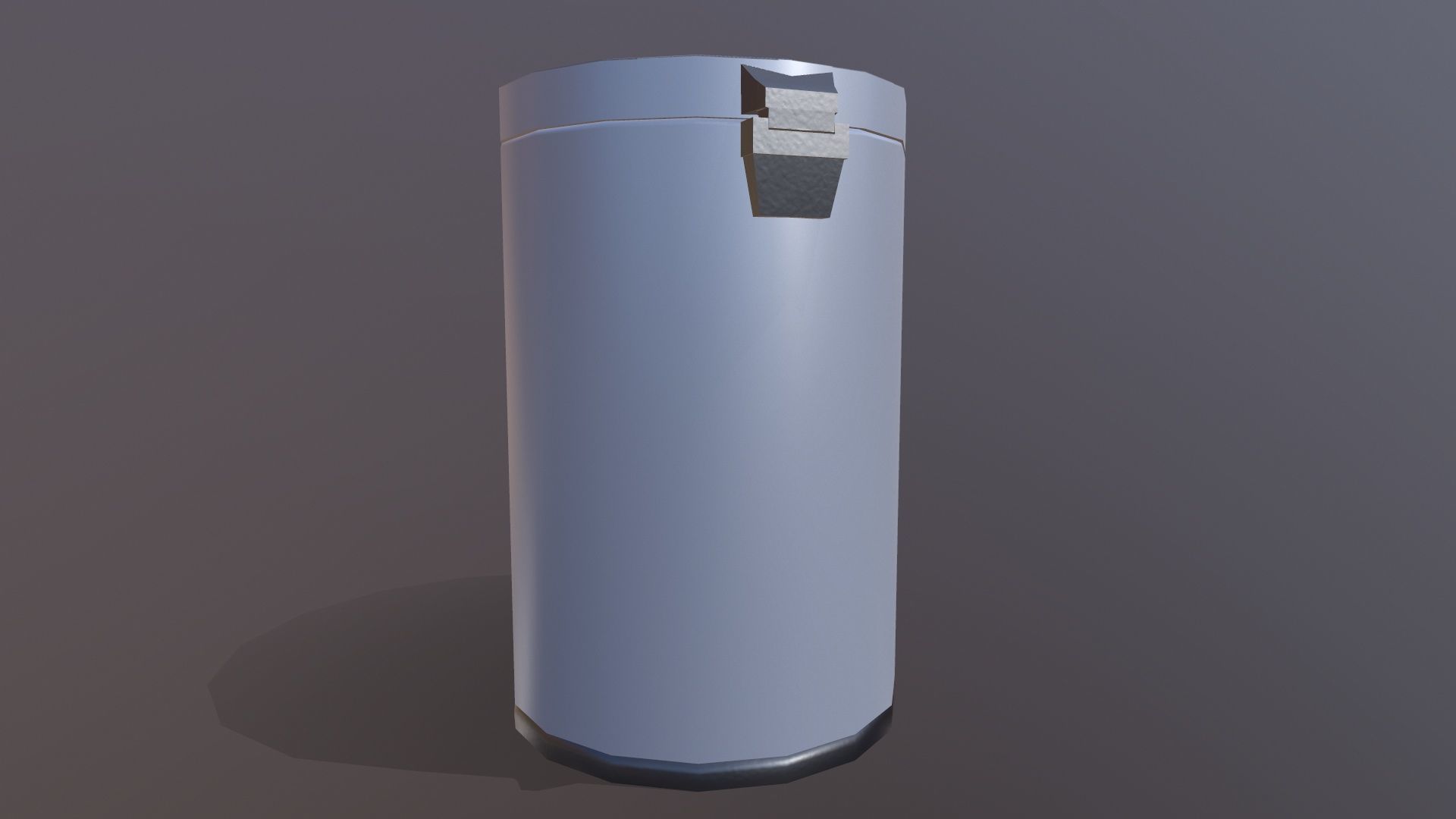 Waste Bin Low-poly 3D model_2