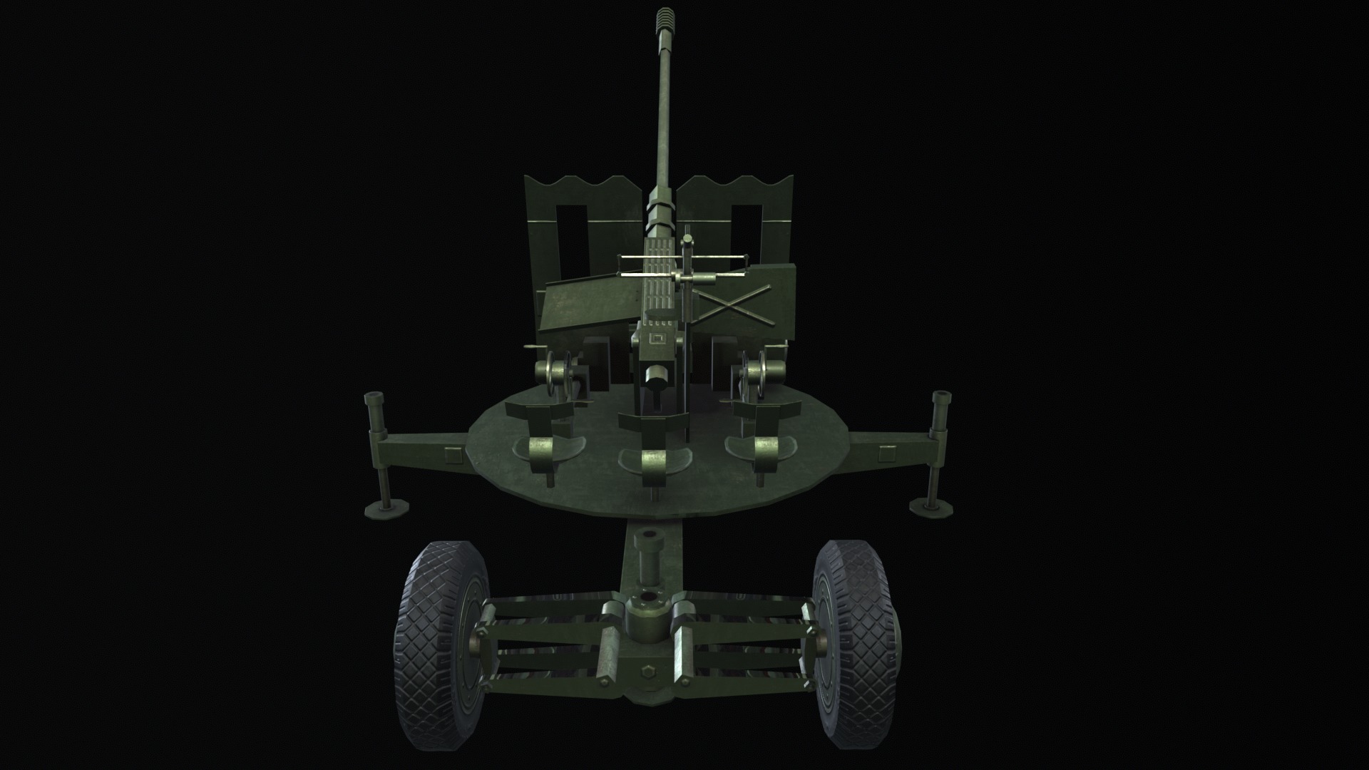 Asset - Army - S60 AZP 57mm - 3D MODEL Low-poly Low-poly 3D model_17