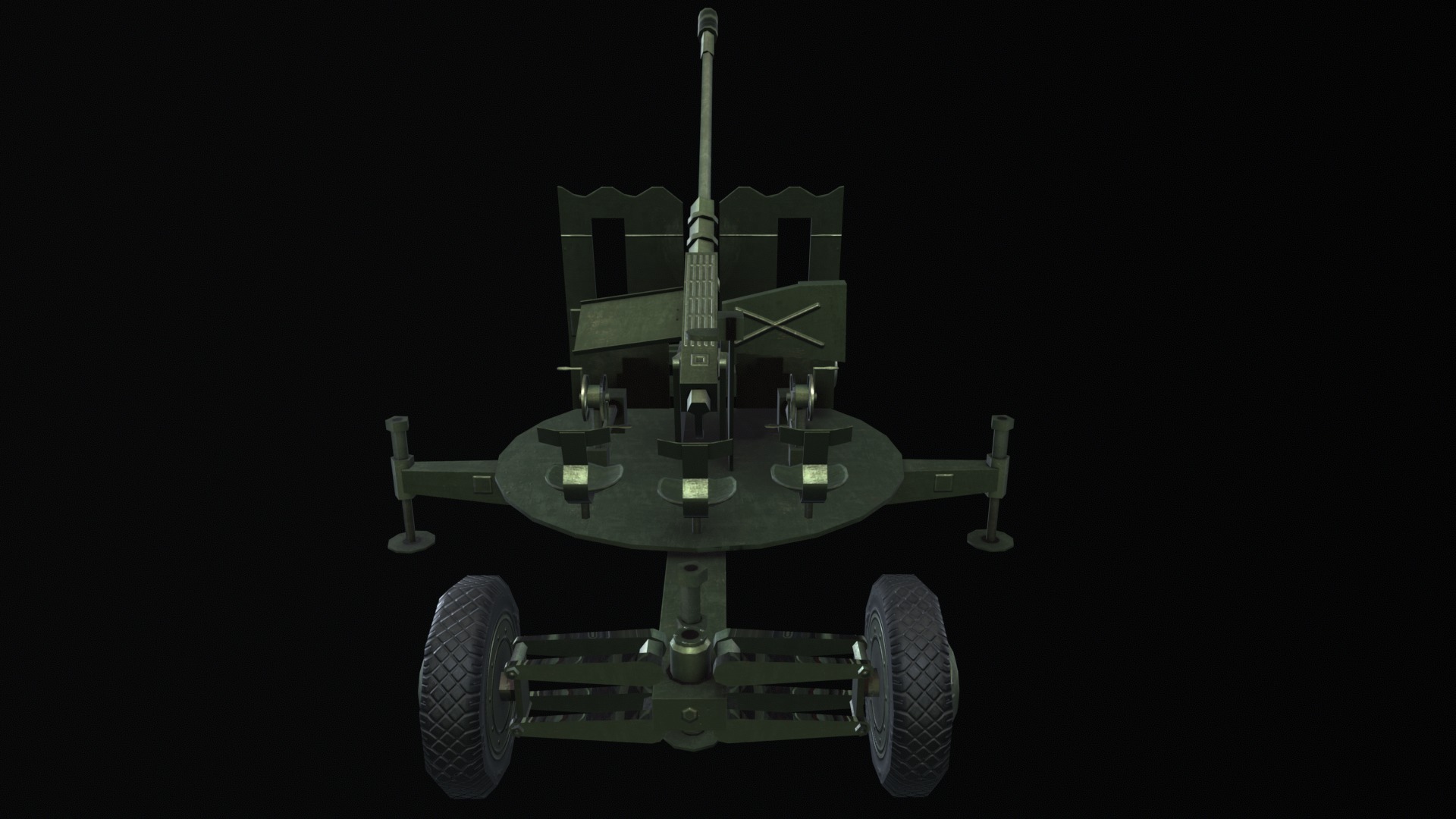Asset - Army - S60 AZP 57mm - 3D MODEL Low-poly Low-poly 3D model_27