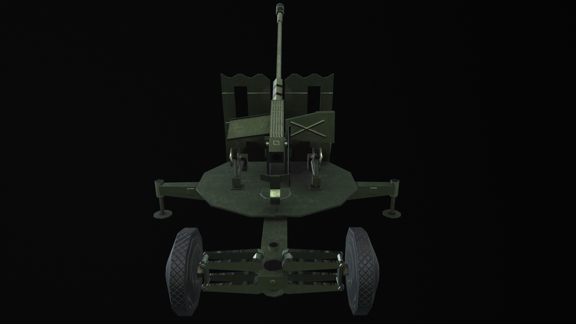 Asset - Army - S60 AZP 57mm - 3D MODEL Low-poly Low-poly 3D model_37