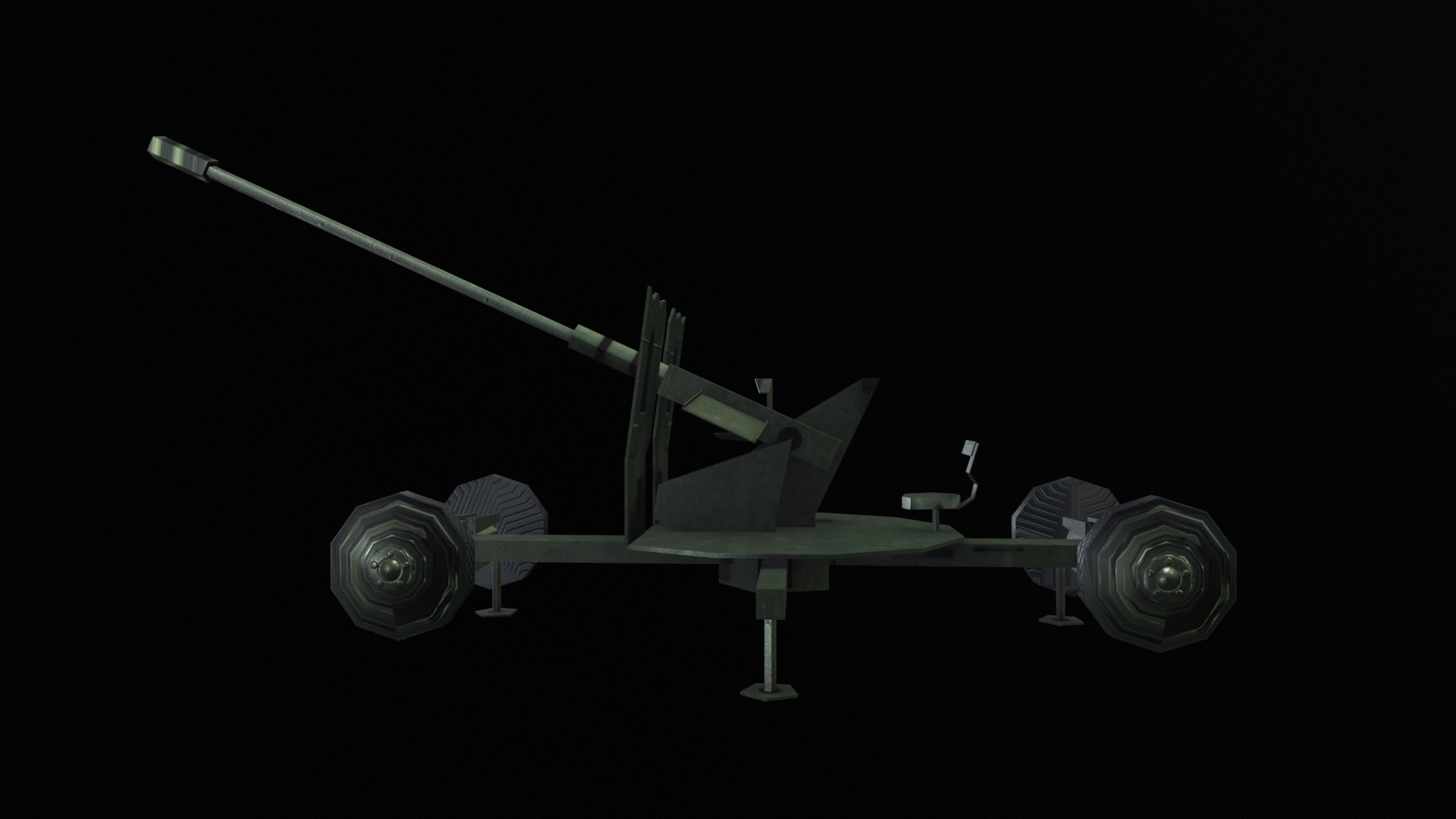 Asset - Army - S60 AZP 57mm - 3D MODEL Low-poly Low-poly 3D model_48