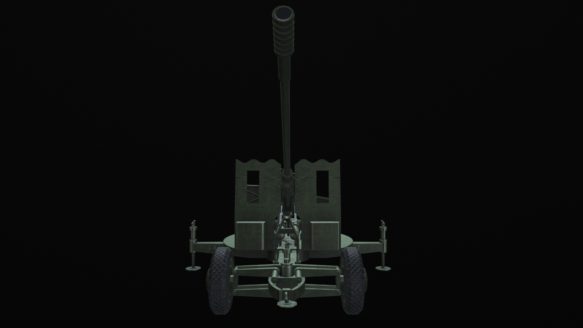 Asset - Army - S60 AZP 57mm - 3D MODEL Low-poly Low-poly 3D model_9