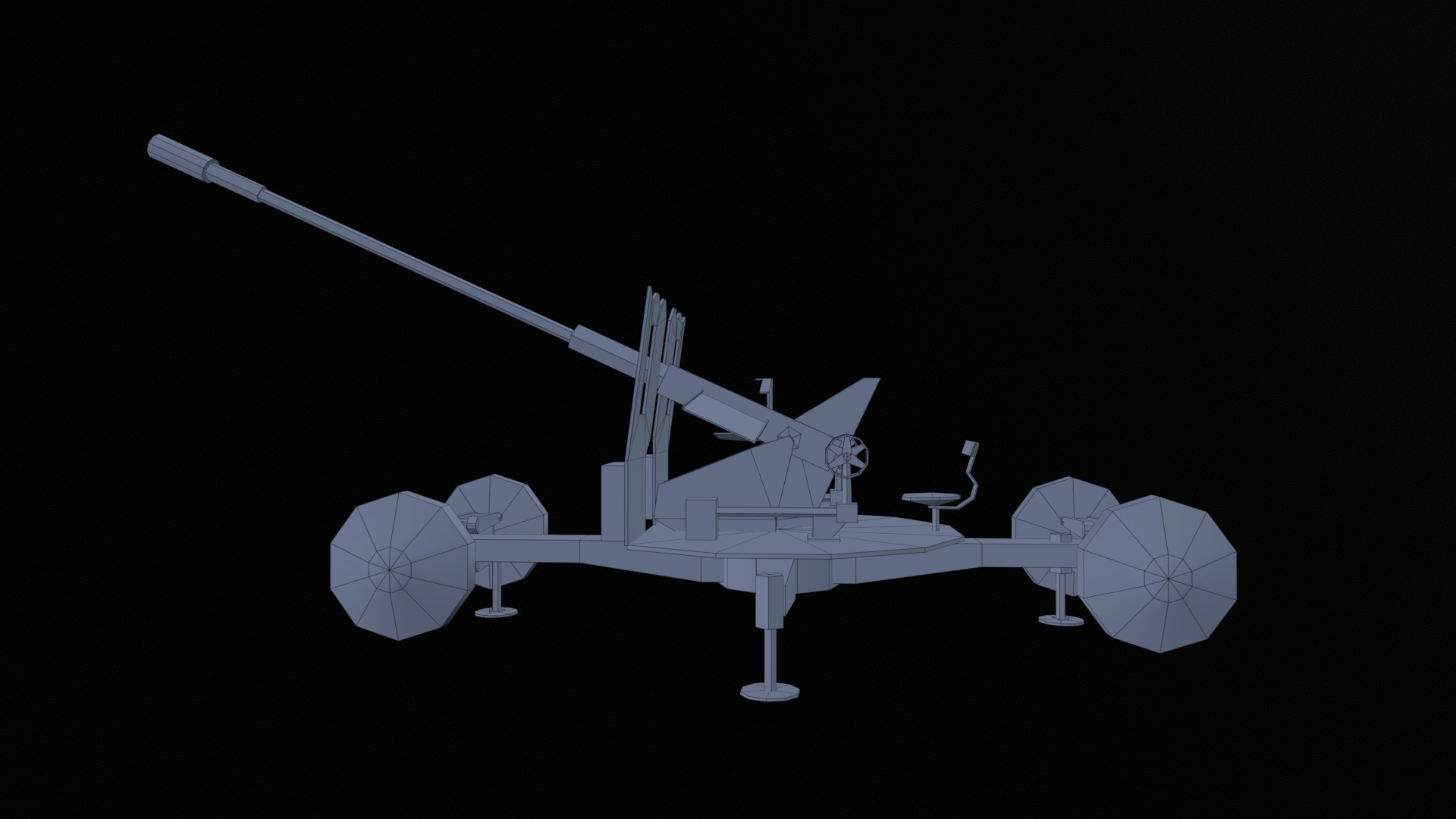 Asset - Army - S60 AZP 57mm - 3D MODEL Low-poly Low-poly 3D model_43