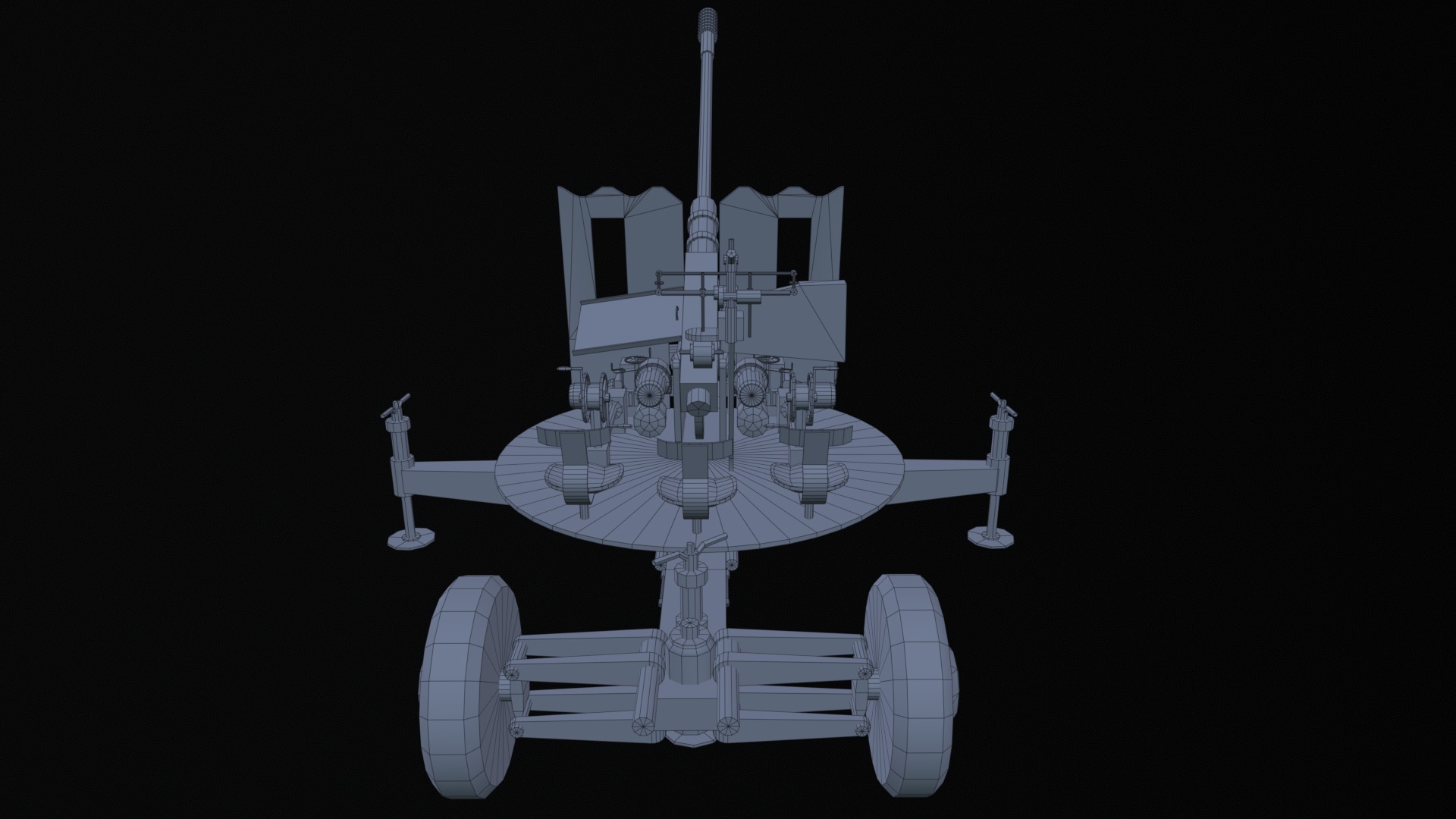 Asset - Army - S60 AZP 57mm - 3D MODEL Low-poly Low-poly 3D model_12