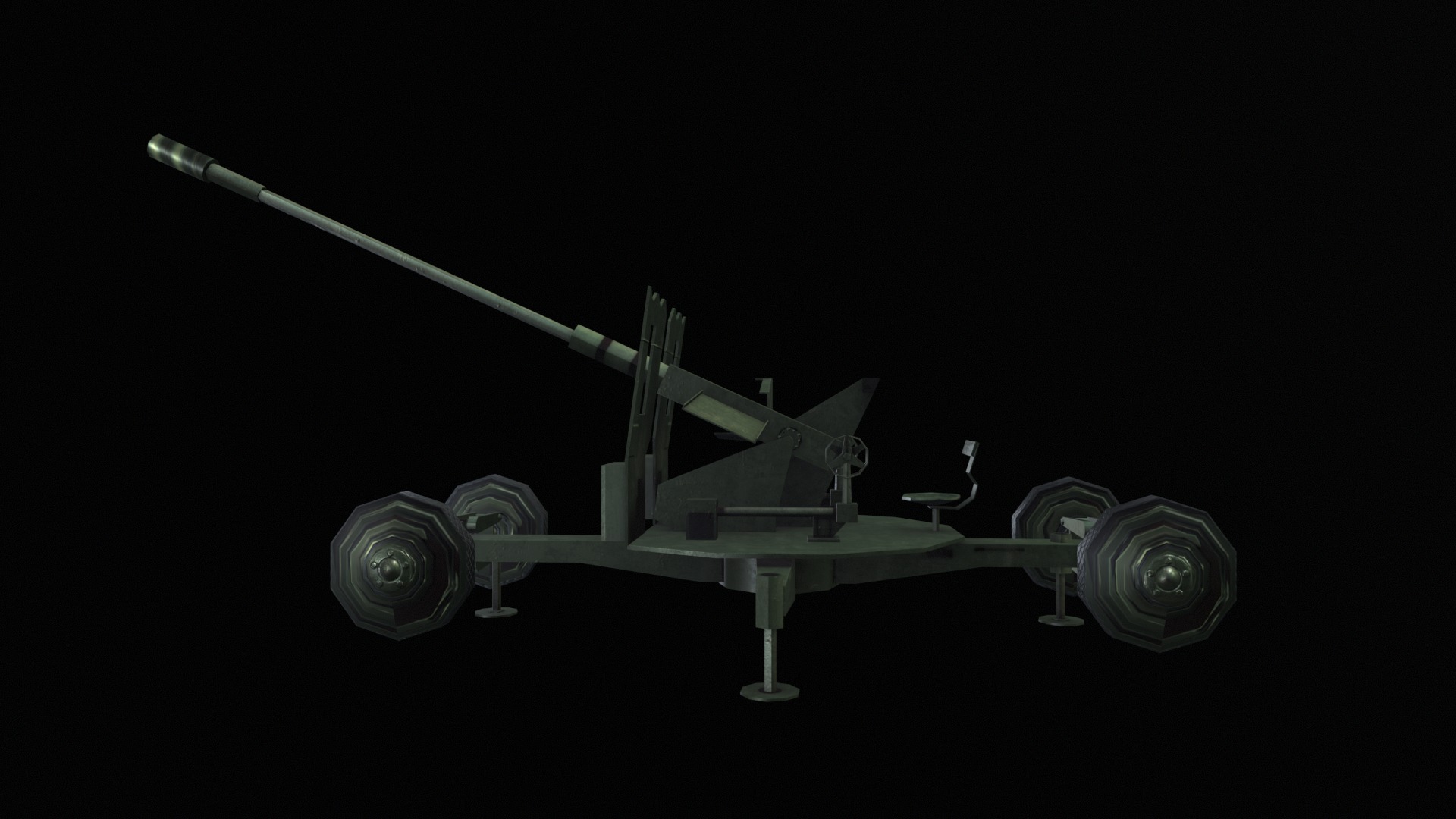 Asset - Army - S60 AZP 57mm - 3D MODEL Low-poly Low-poly 3D model_38