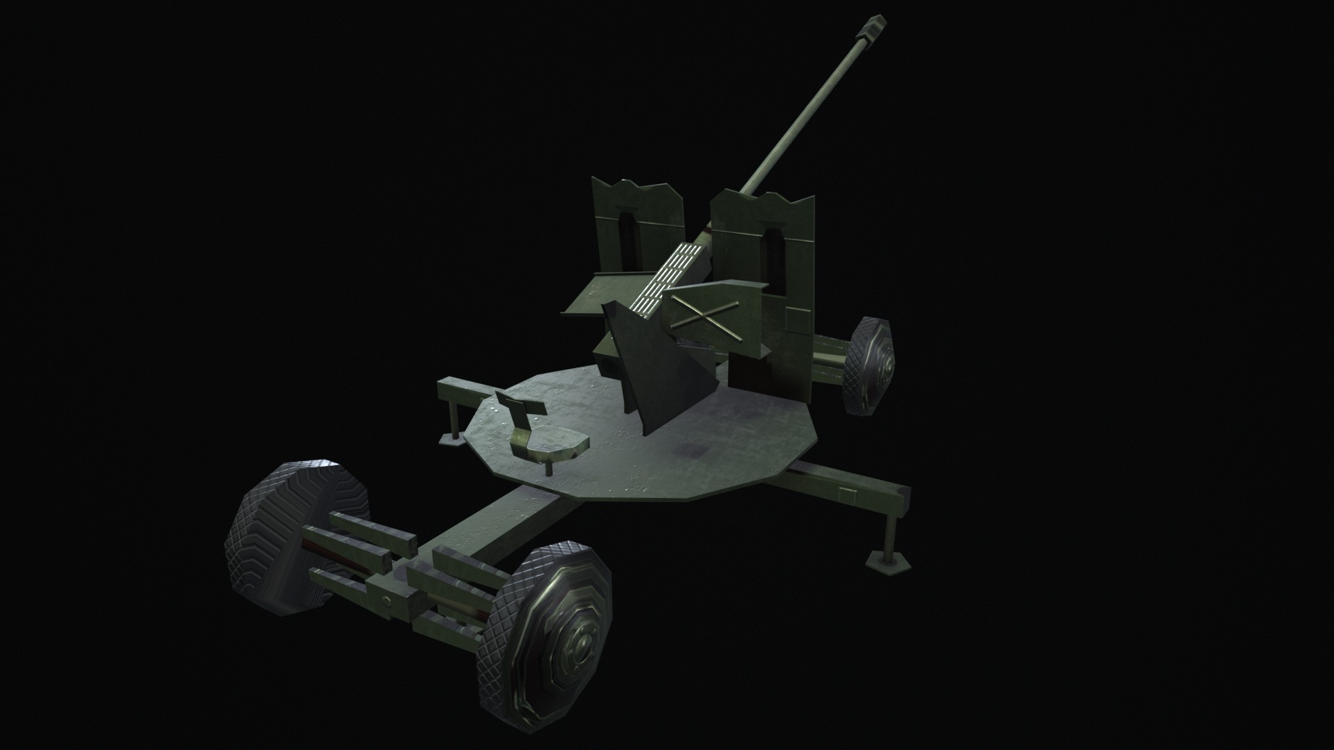 Asset - Army - S60 AZP 57mm - 3D MODEL Low-poly Low-poly 3D model_46