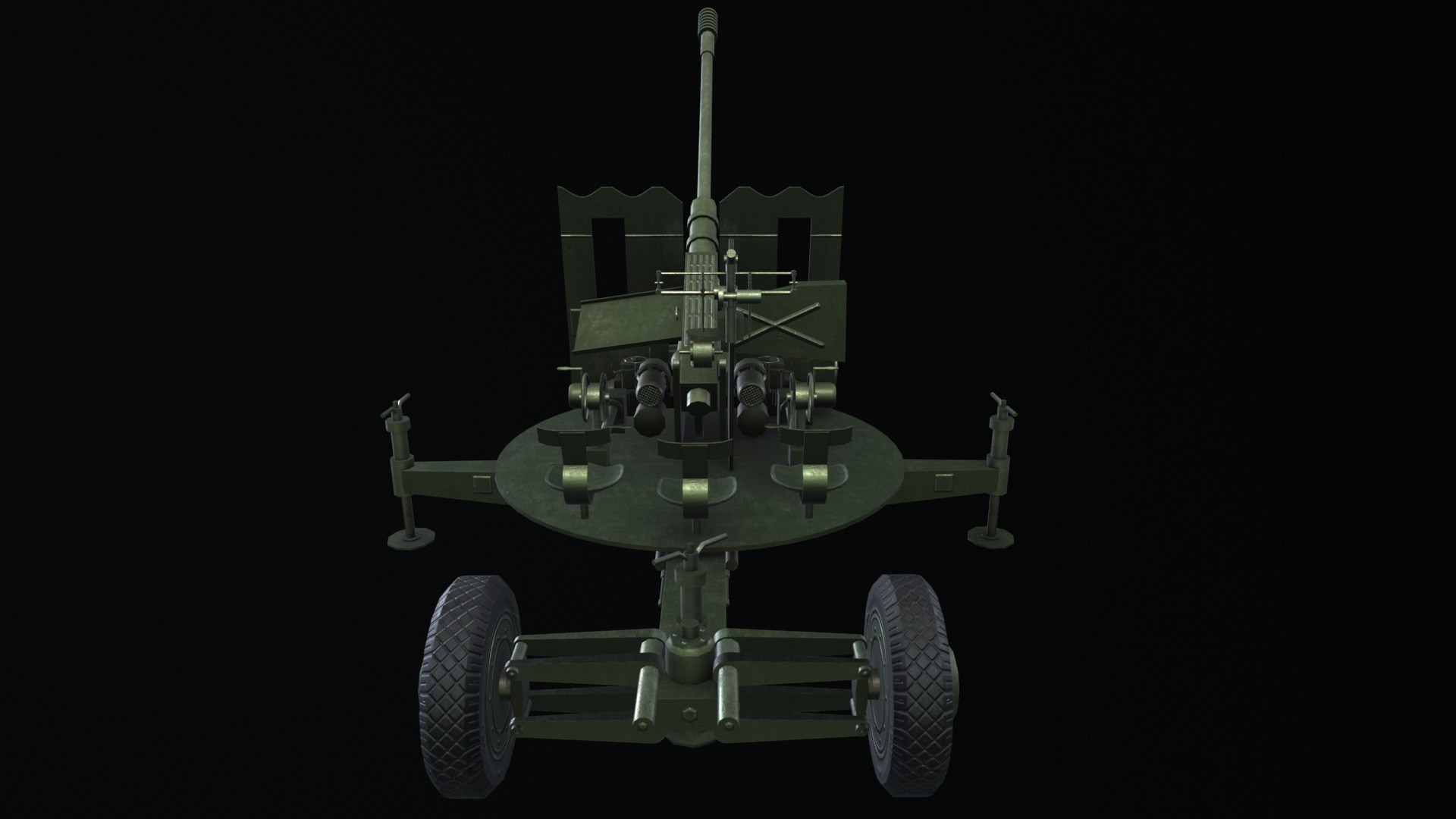 Asset - Army - S60 AZP 57mm - 3D MODEL Low-poly Low-poly 3D model_7