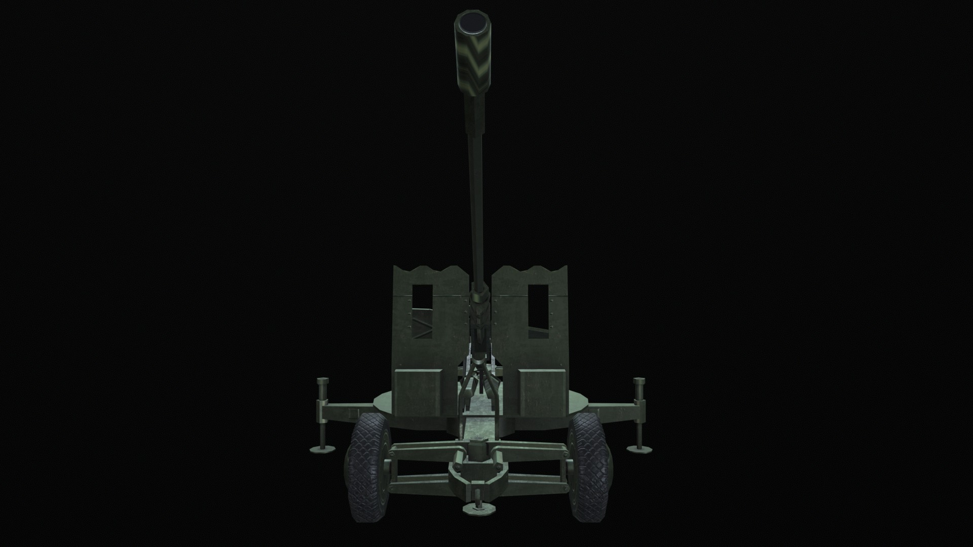 Asset - Army - S60 AZP 57mm - 3D MODEL Low-poly Low-poly 3D model_29