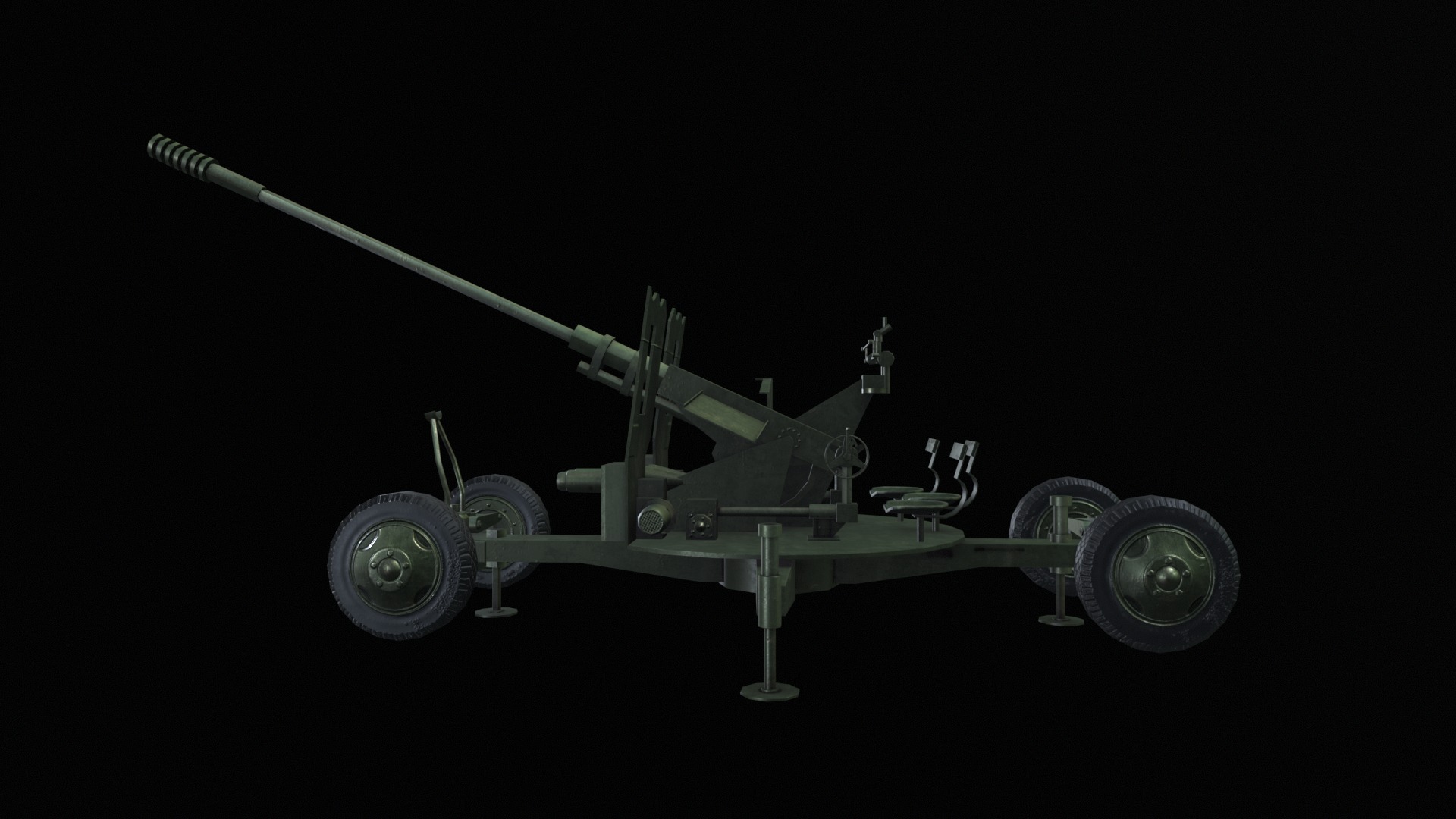 Asset - Army - S60 AZP 57mm - 3D MODEL Low-poly Low-poly 3D model_18