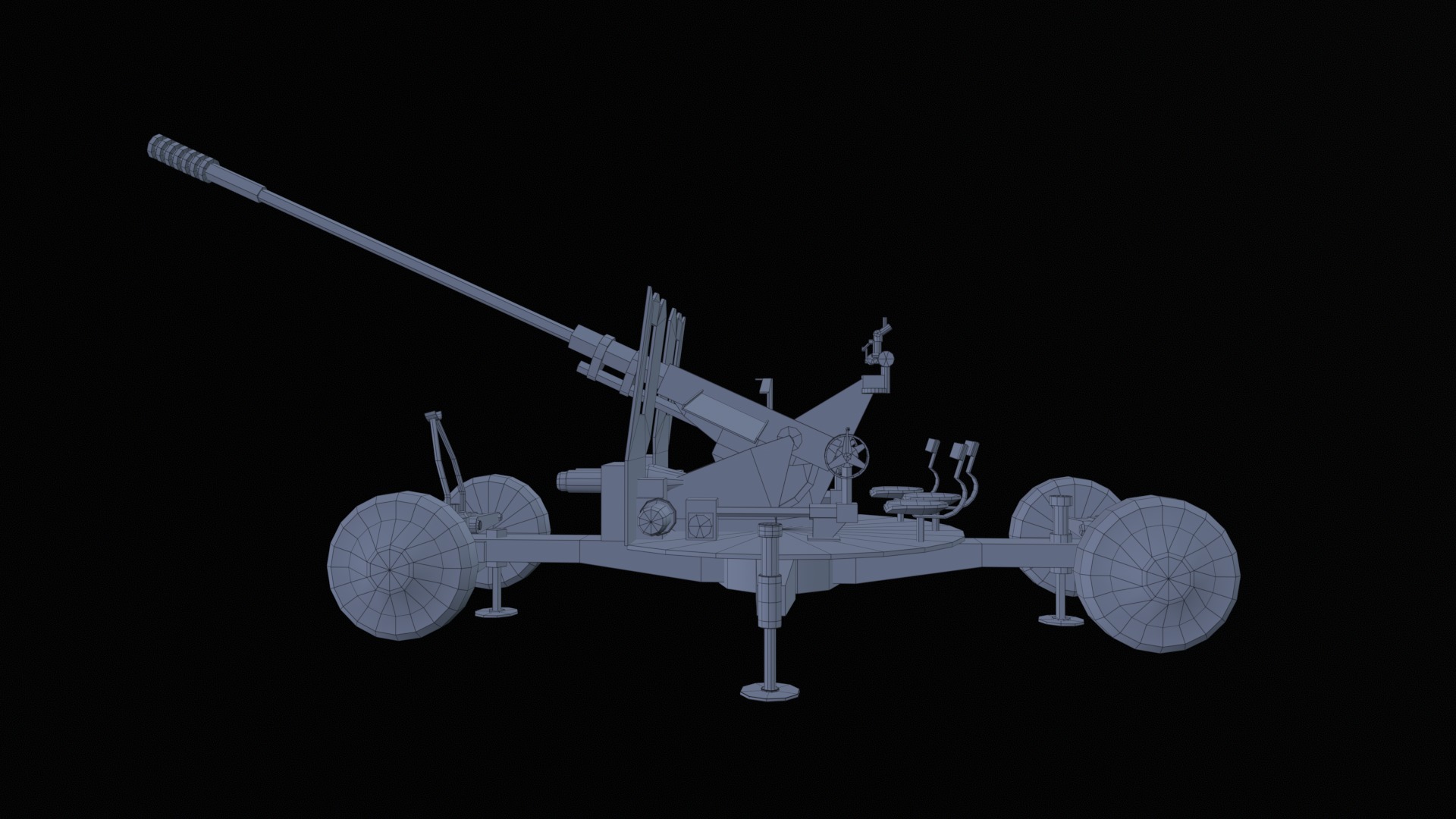 Asset - Army - S60 AZP 57mm - 3D MODEL Low-poly Low-poly 3D model_23