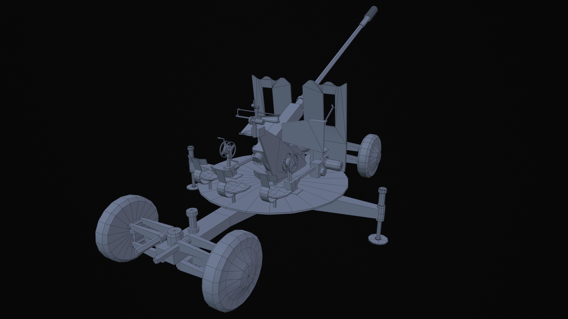 Asset - Army - S60 AZP 57mm - 3D MODEL Low-poly Low-poly 3D model_21