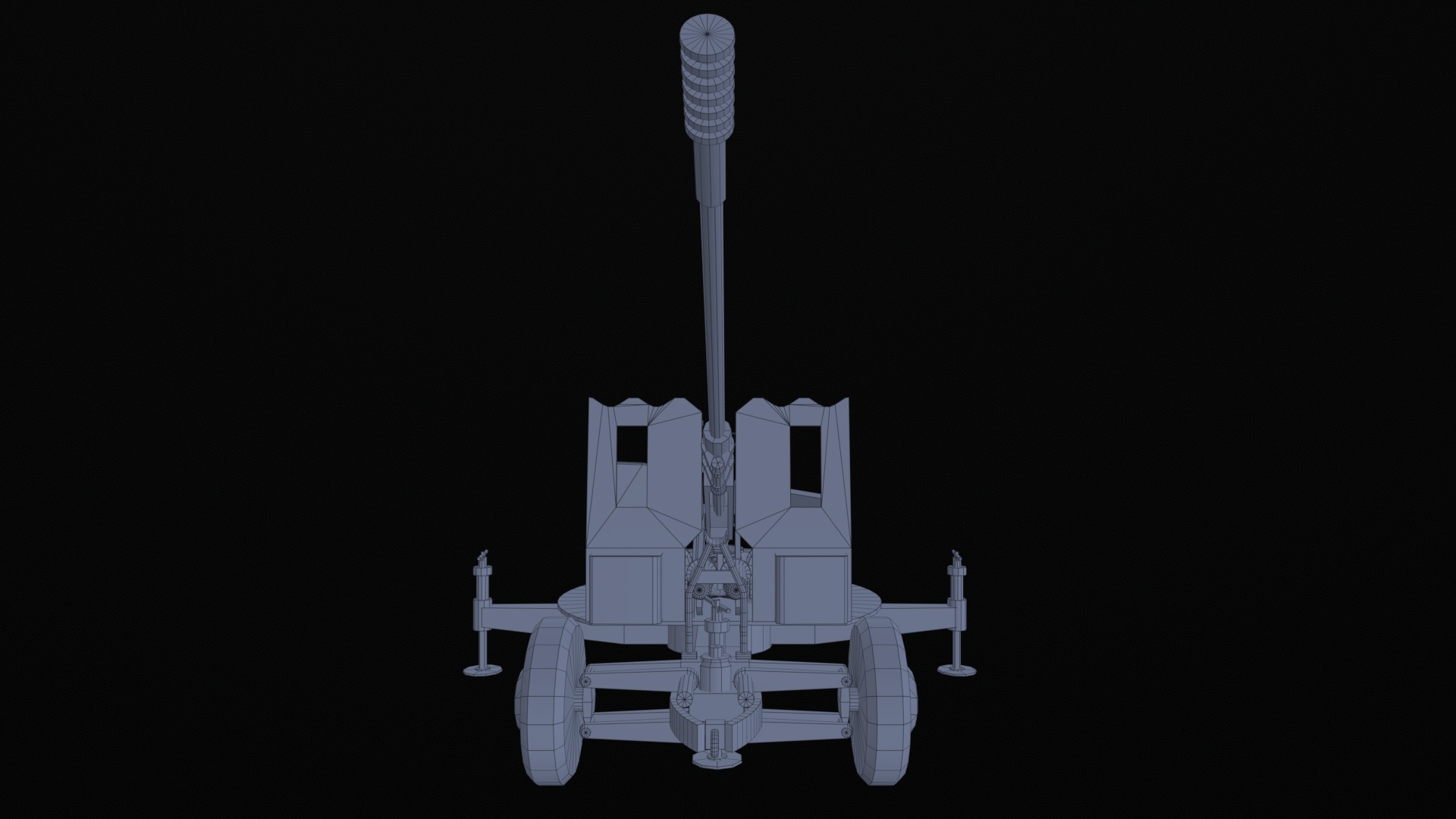 Asset - Army - S60 AZP 57mm - 3D MODEL Low-poly Low-poly 3D model_14