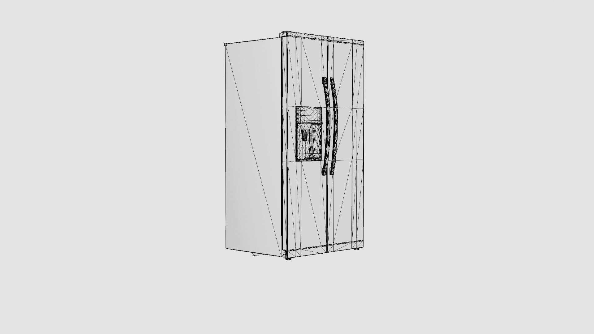 Refrigerator Low-poly 3D model_7