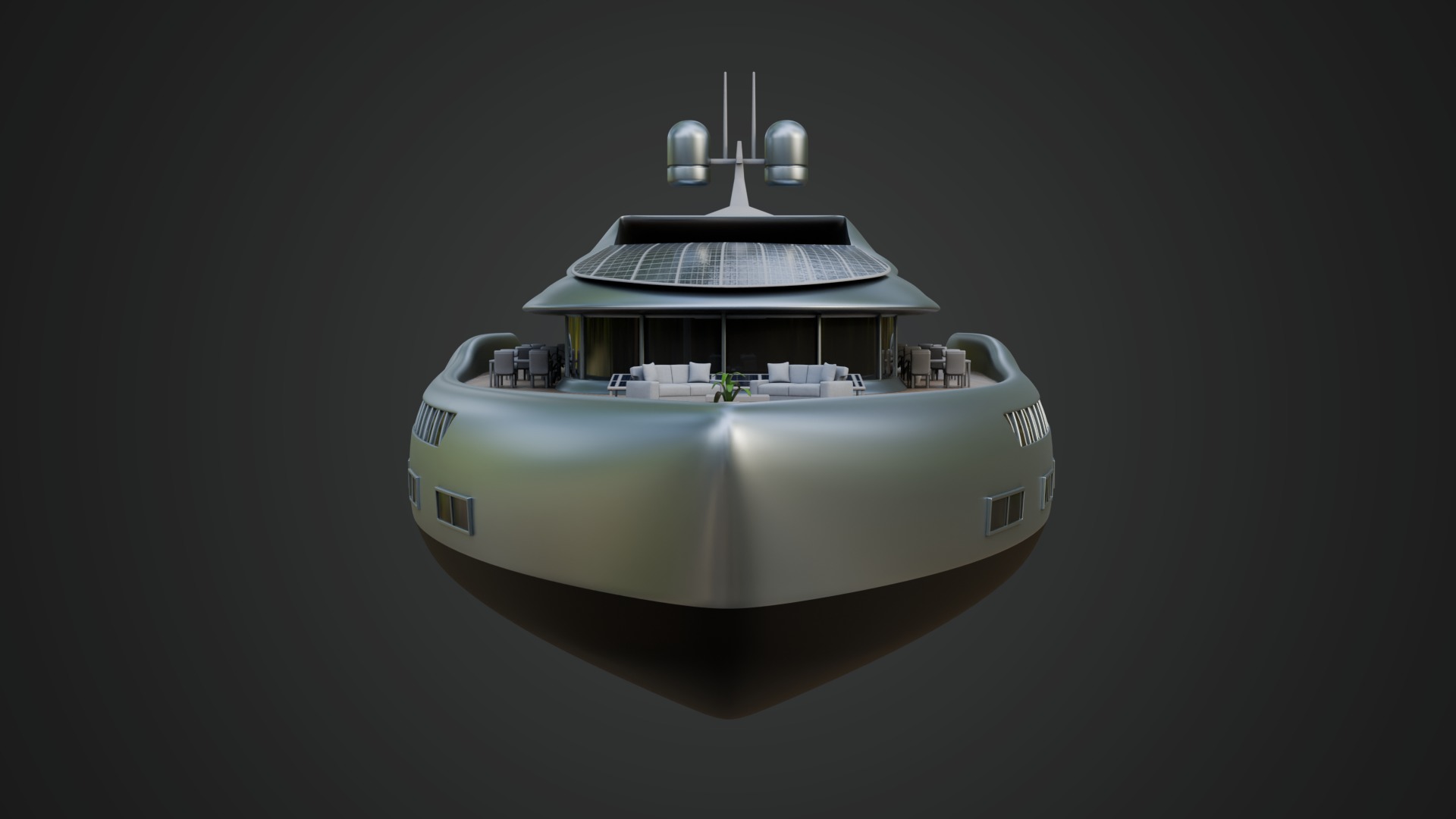 Solar Powered Yacht 3D model_4