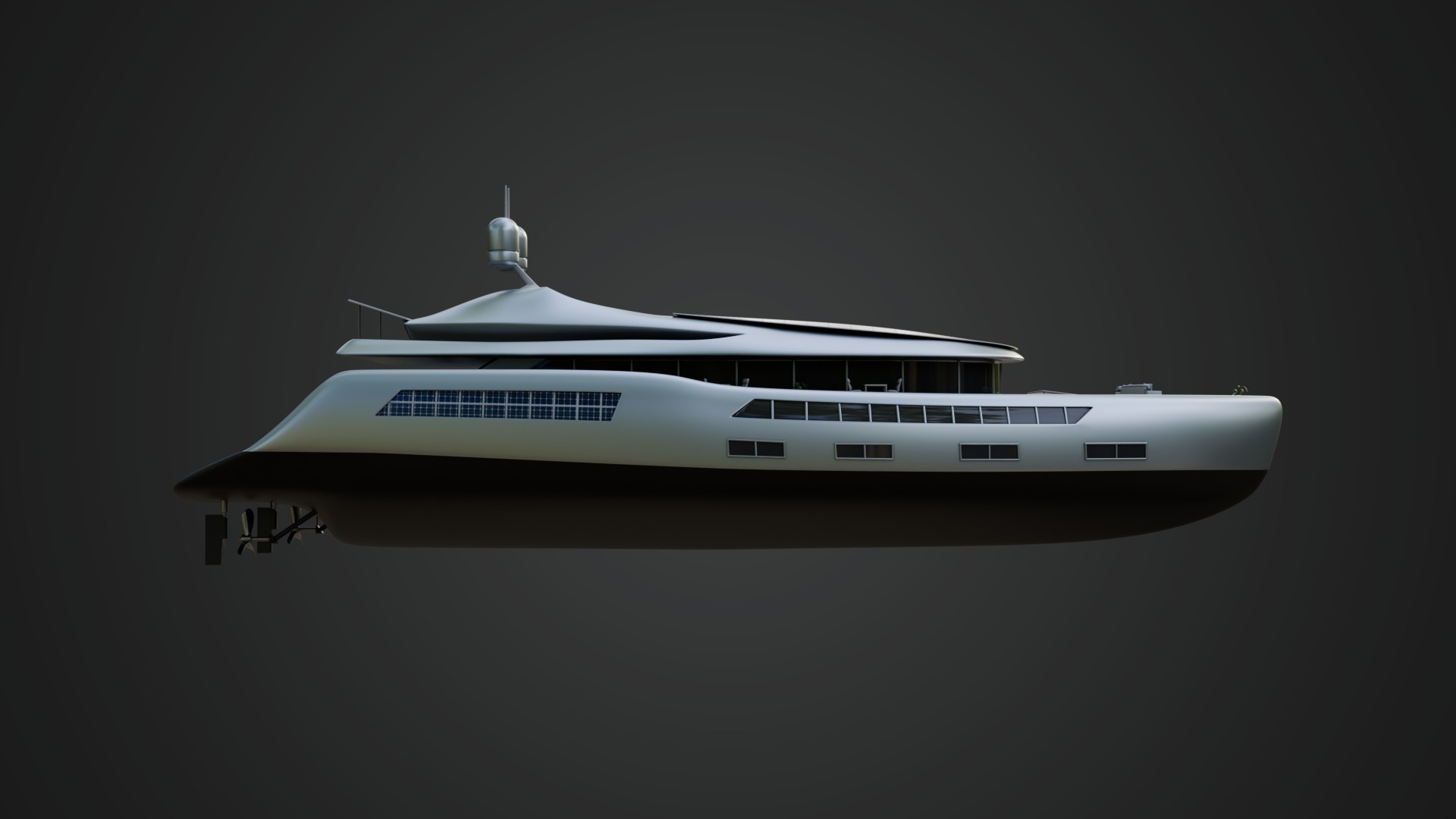 Solar Powered Yacht 3D model_7