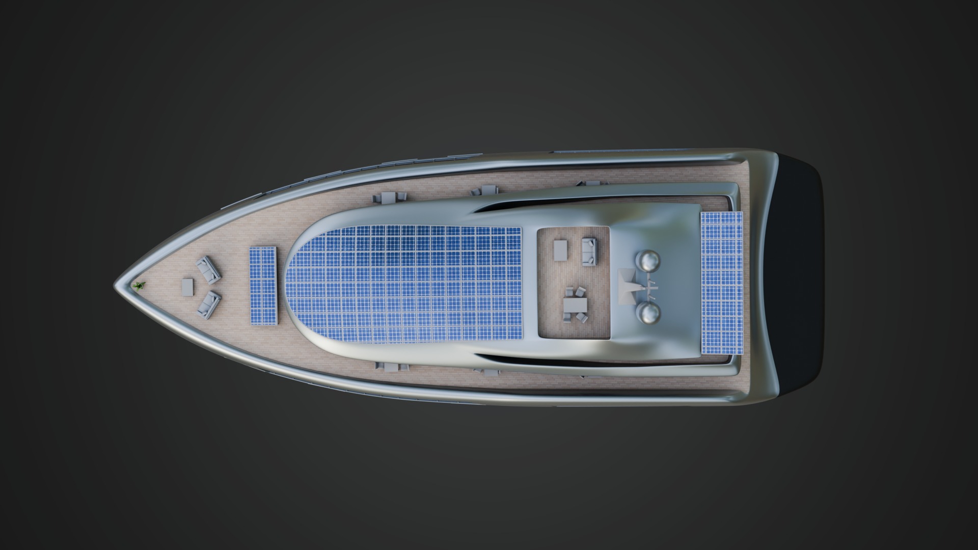 Solar Powered Yacht 3D model_9