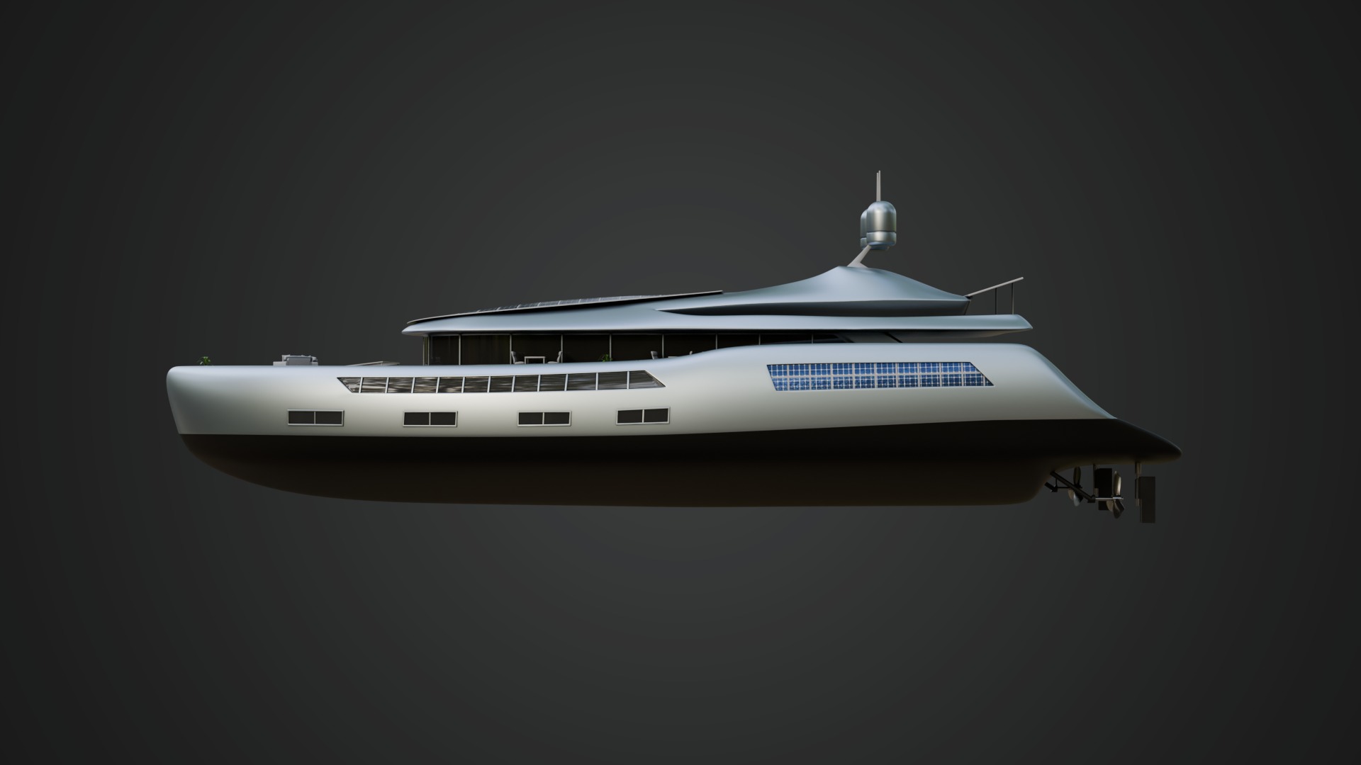 Solar Powered Yacht 3D model_6