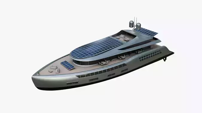 Solar Powered Yacht 3D model