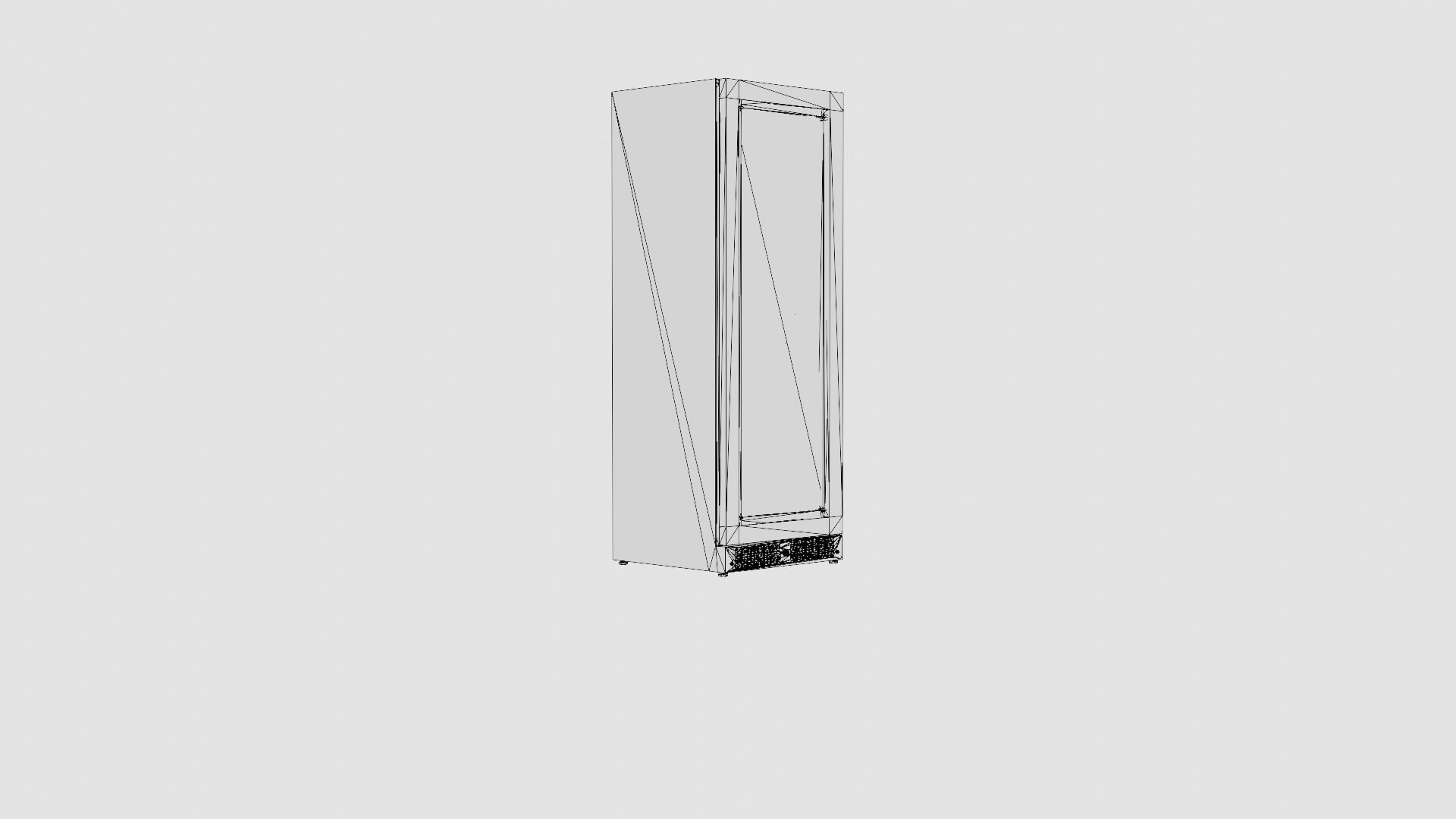 Wine Fridge Low-poly 3D model_7