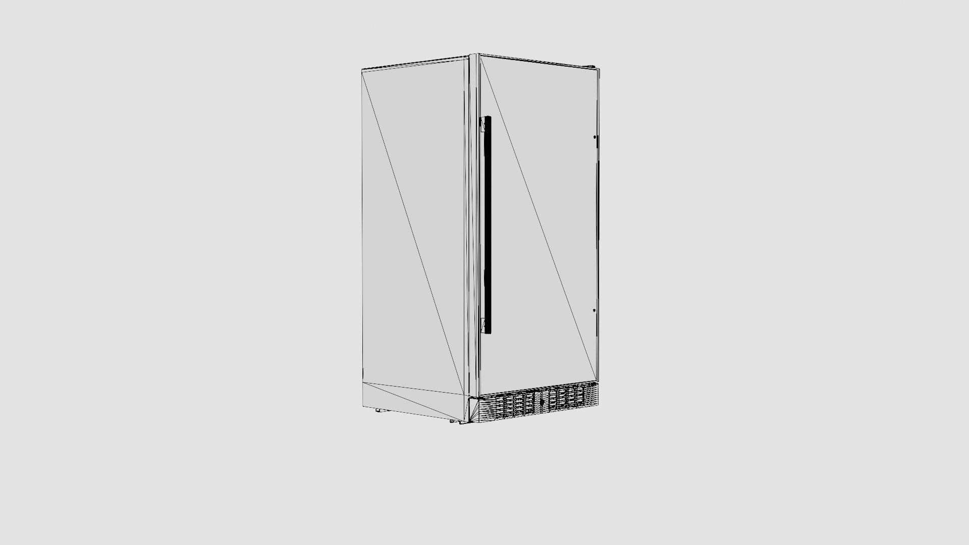 Wine Fridge Low-poly 3D model_7