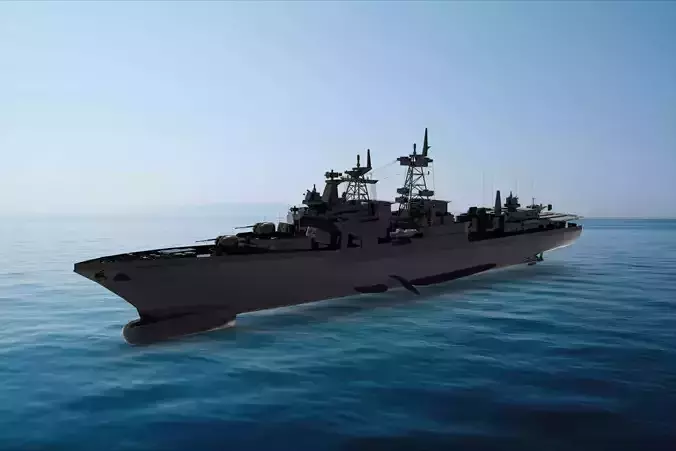 Udaloy-class destroyer 3D model