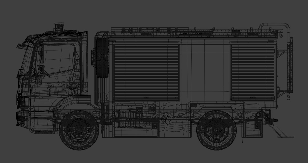 Fire Truck 3D model_9