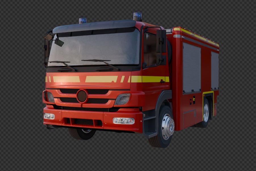 Fire Truck 3D model_2