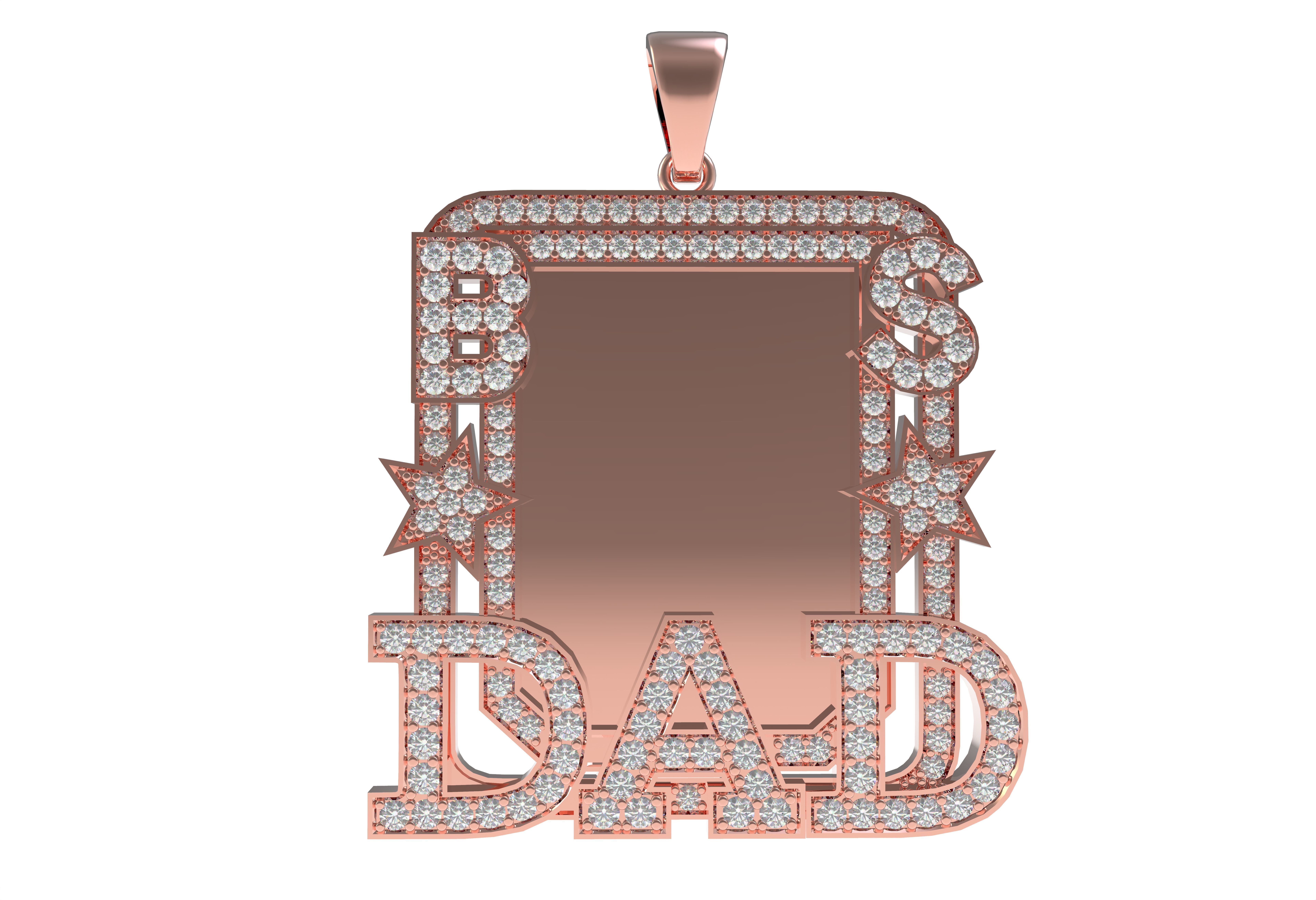 Dad Picture Pendant 06 3D print model_8