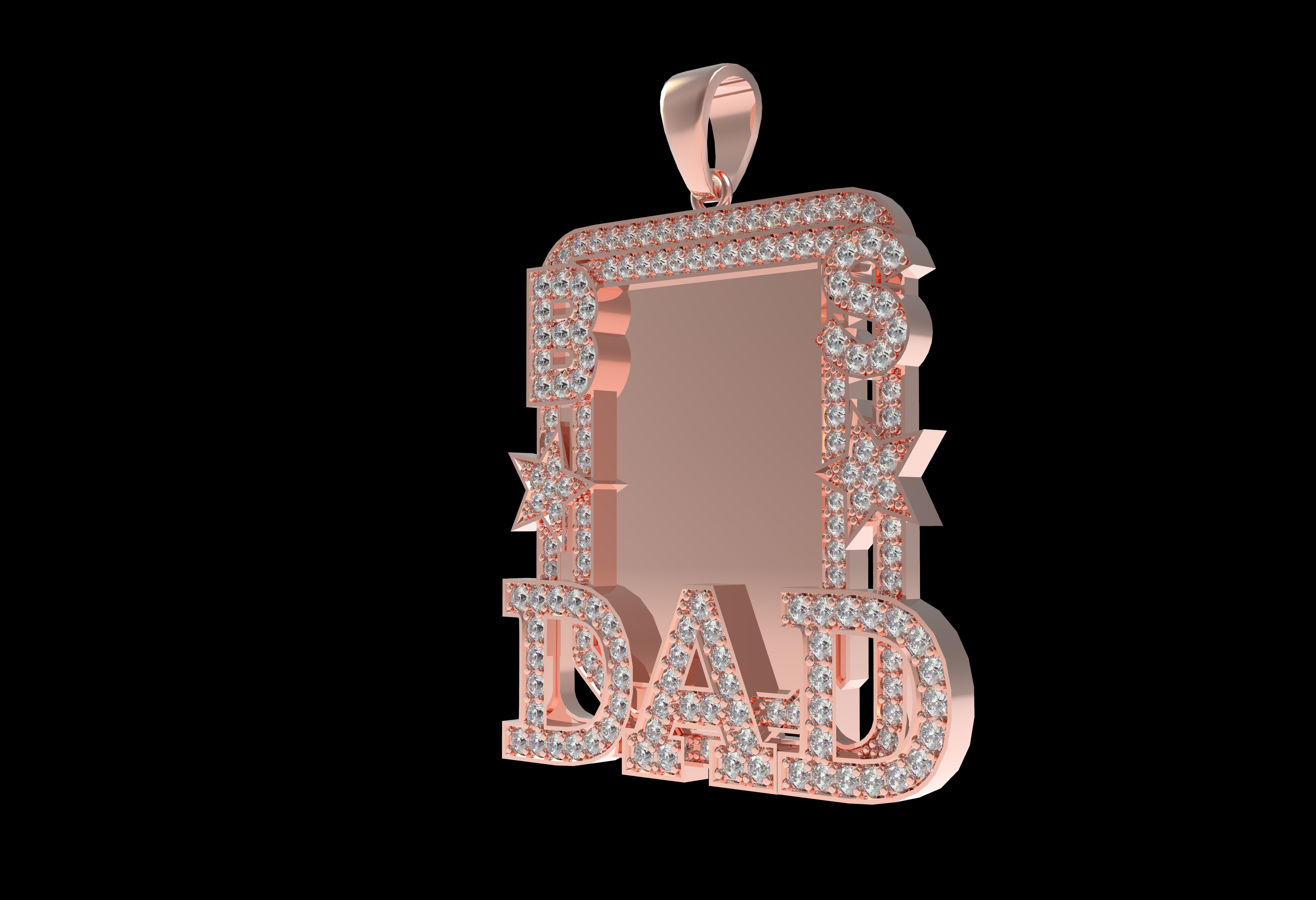 Dad Picture Pendant 06 3D print model_14