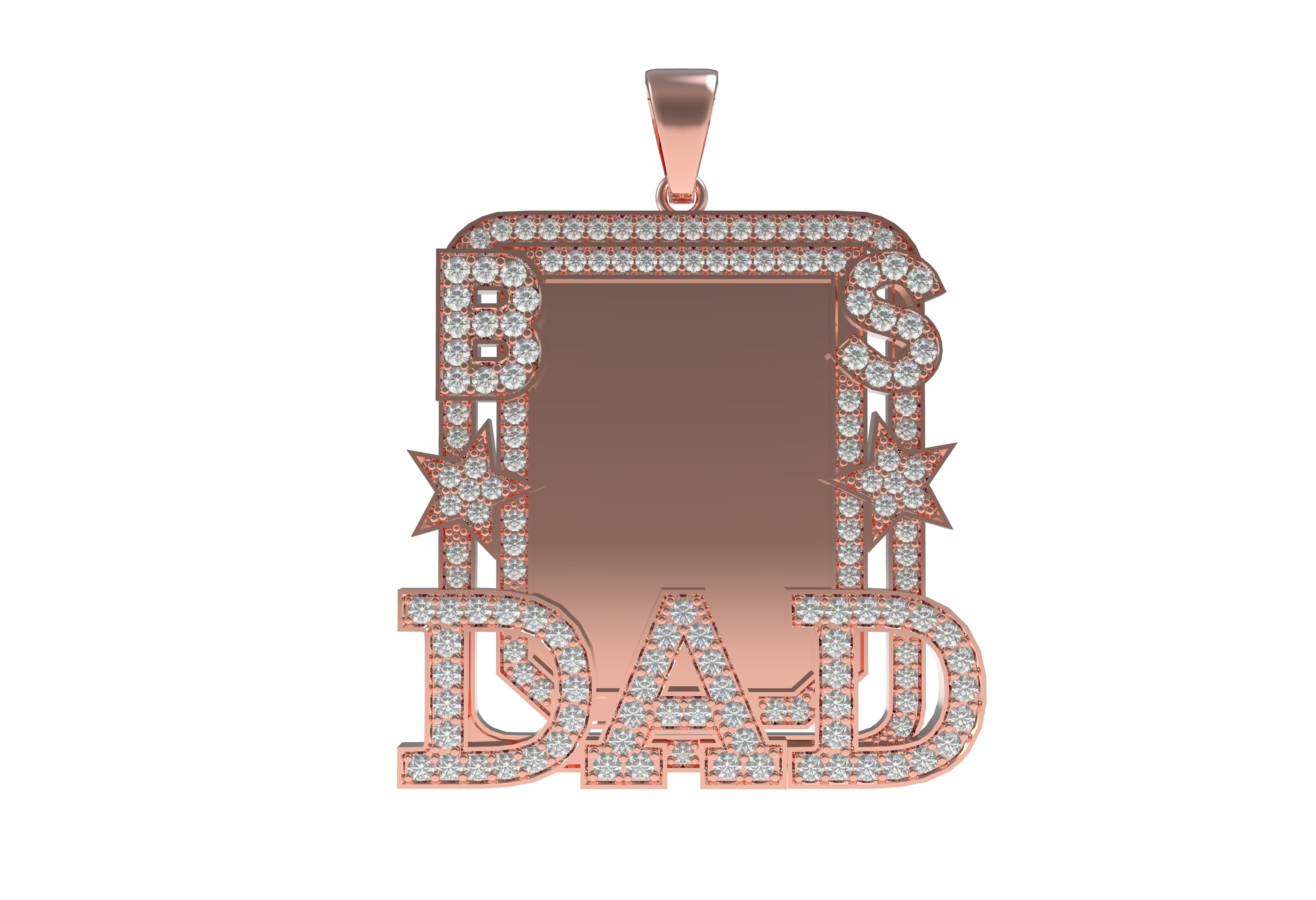 Dad Picture Pendant 06 3D print model_7