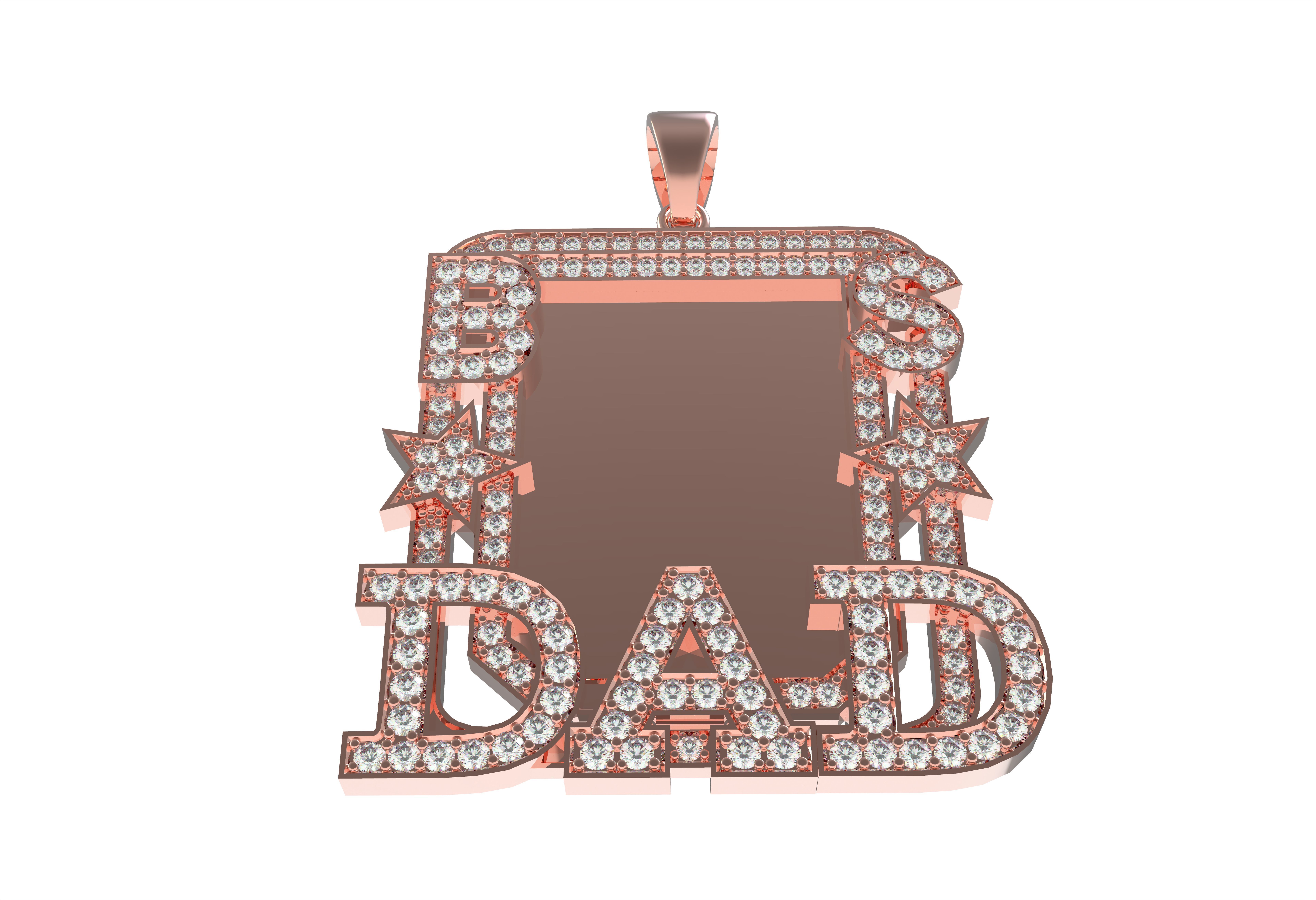 Dad Picture Pendant 06 3D print model_9