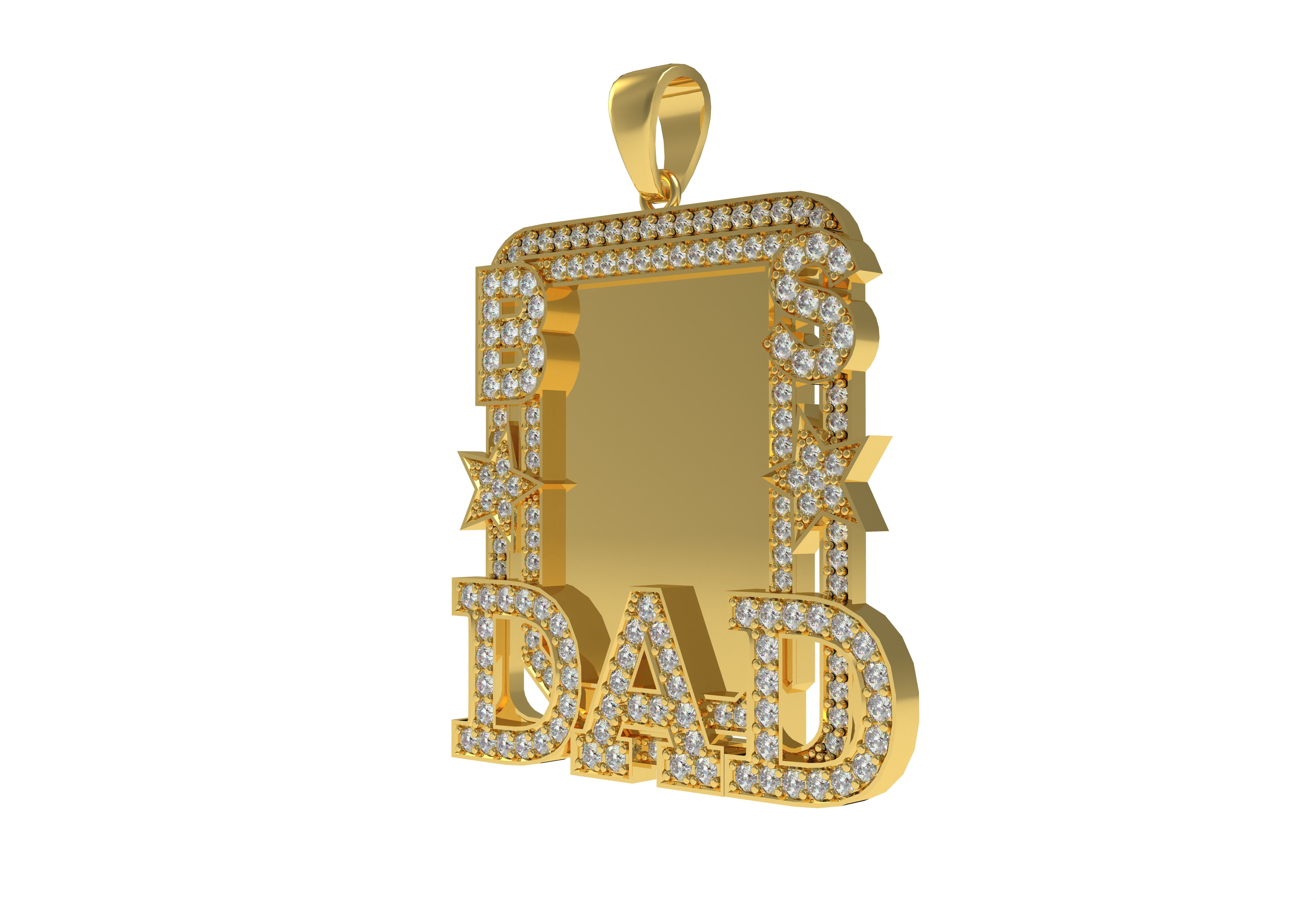 Dad Picture Pendant 06 3D print model_1
