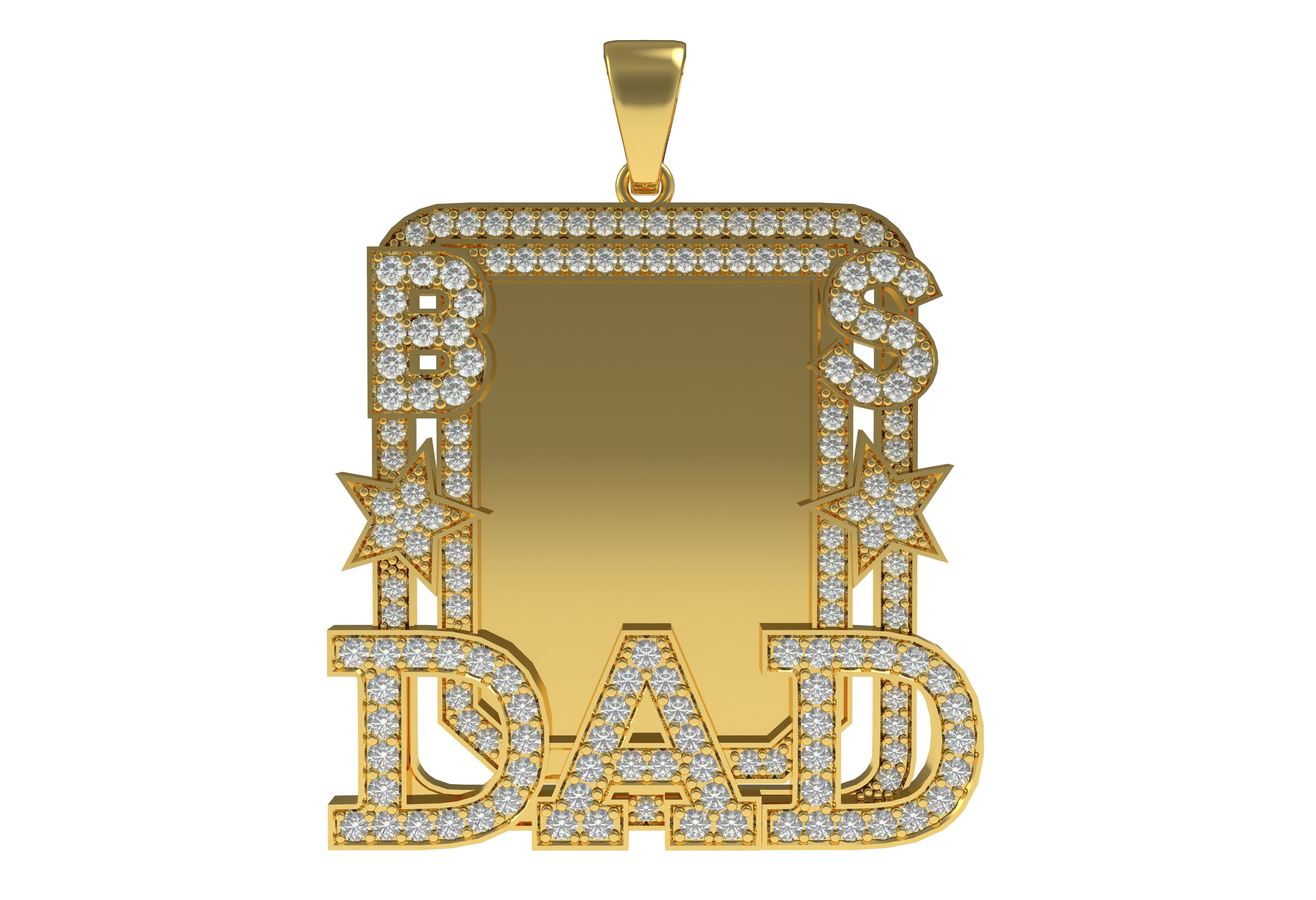 Dad Picture Pendant 06 3D print model_4