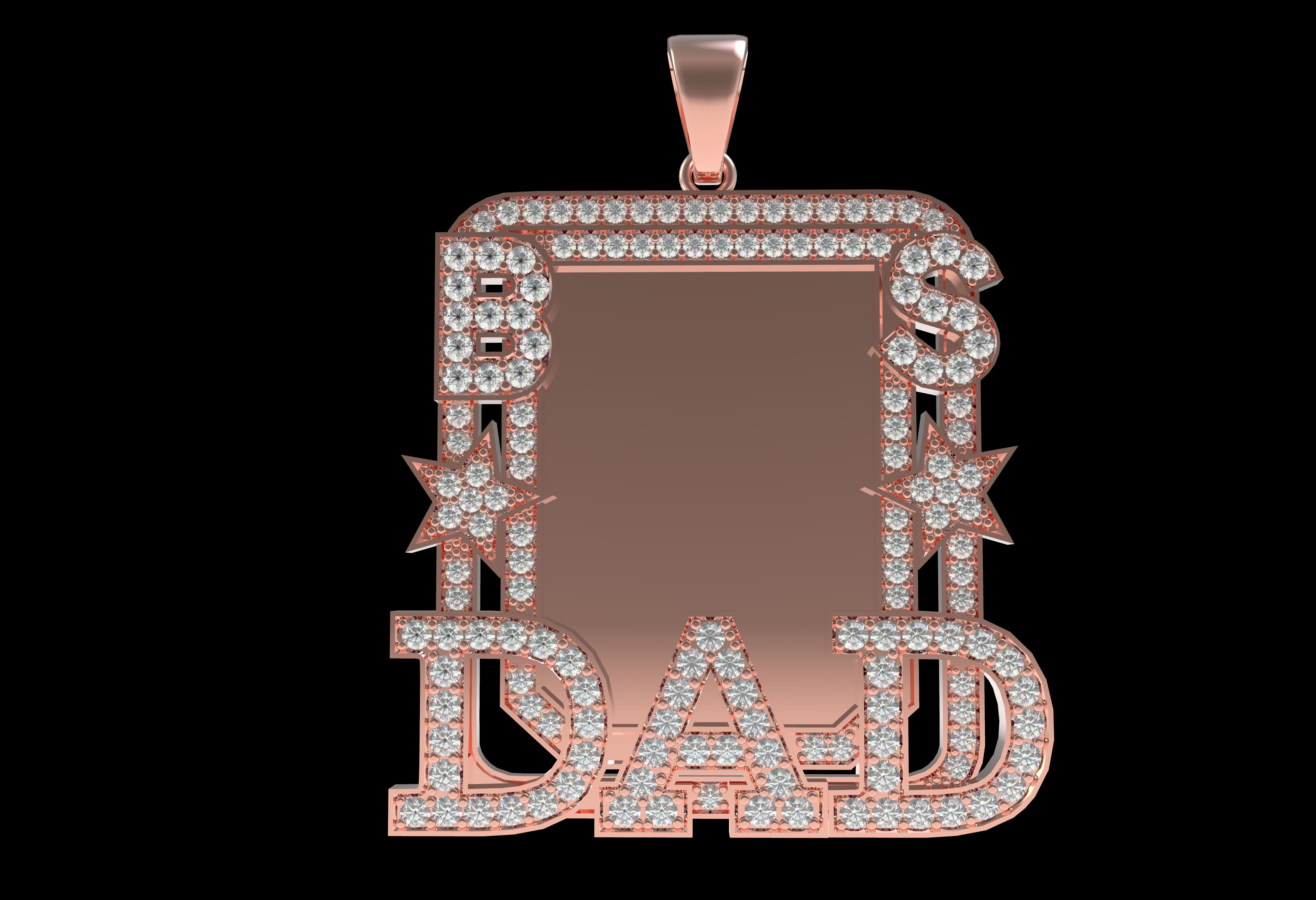 Dad Picture Pendant 06 3D print model_12