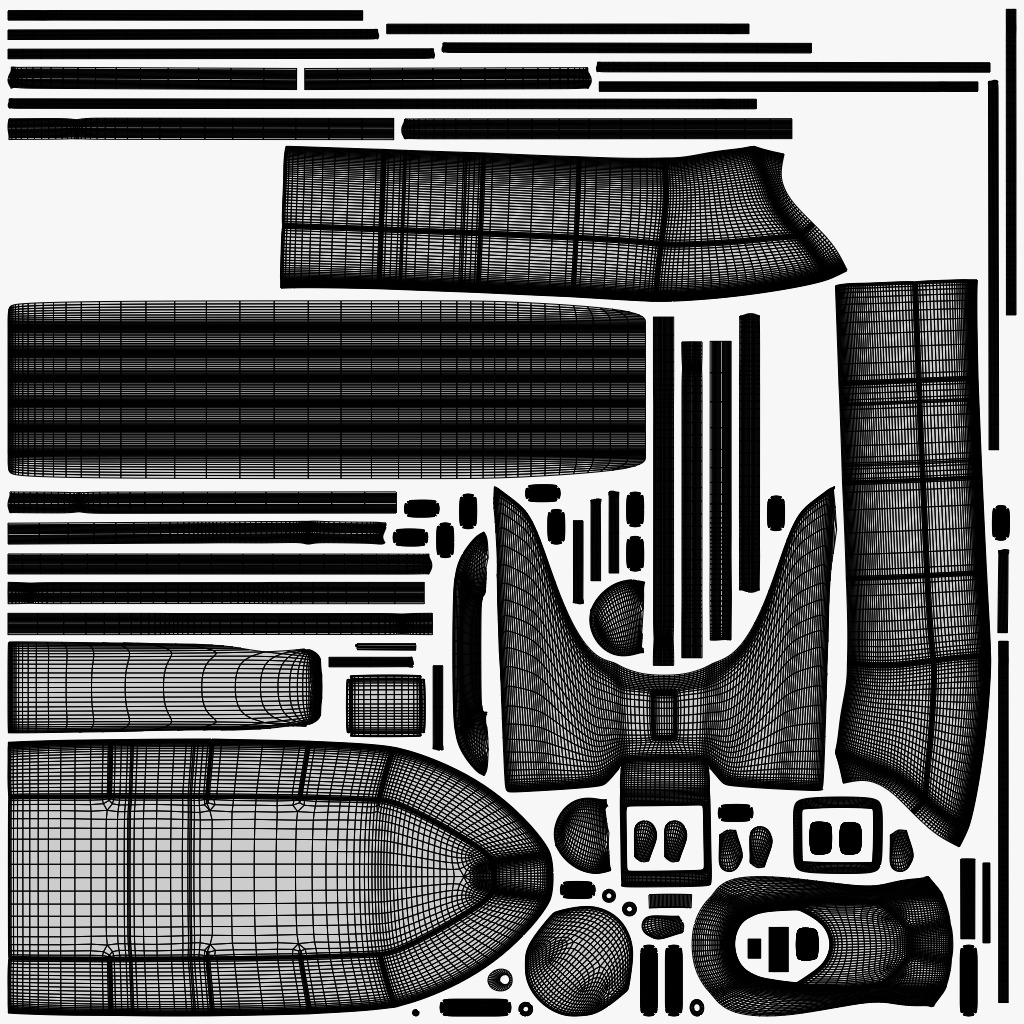 Civilian Inflatable Dinghy Silver Color 3D model_11